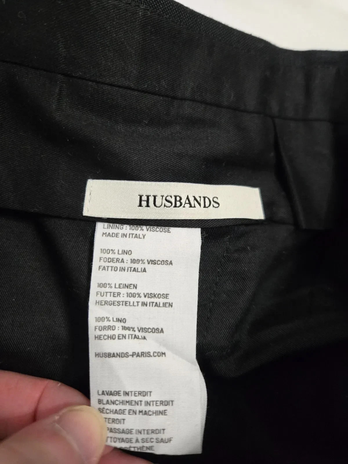 Husbands Paris Black Linen Suit EU 48 / 40 US 38 / 30 Gucci Vault Archive Rare