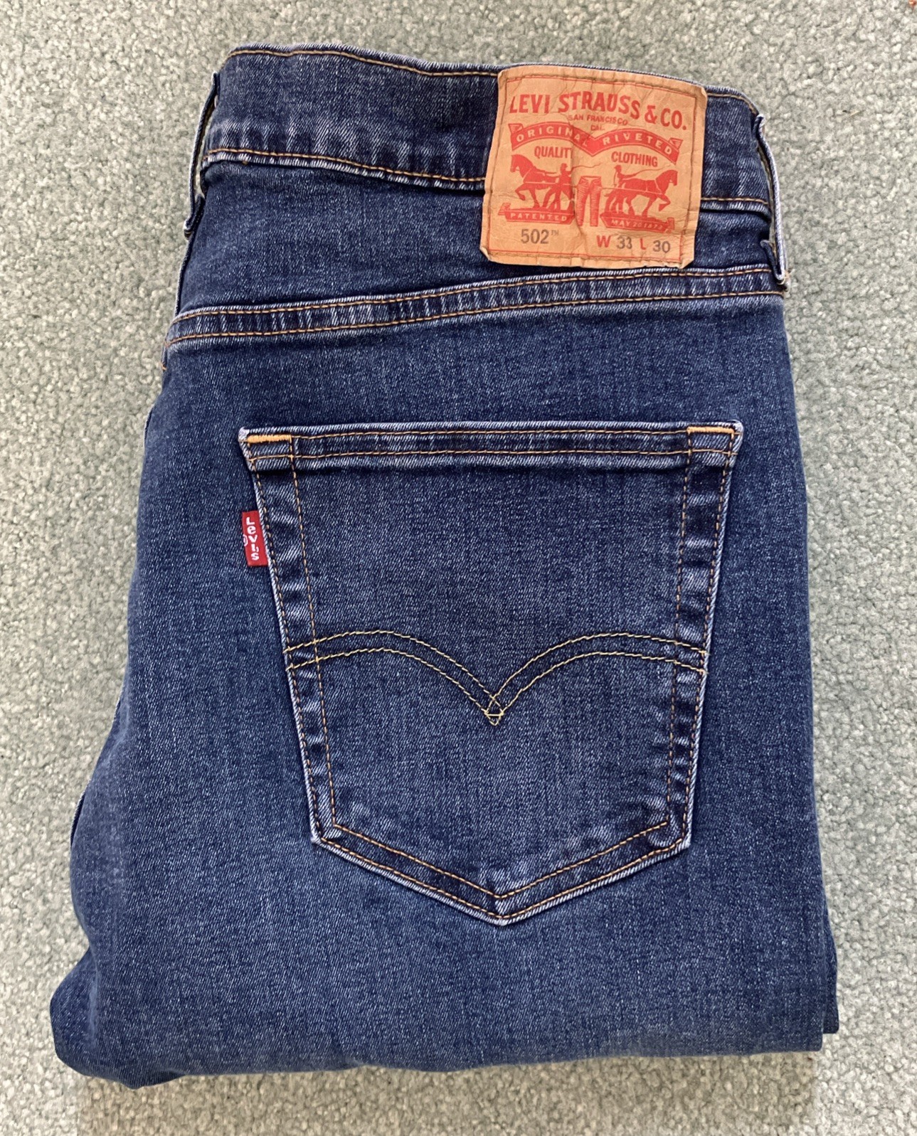 Men’s Levi’s 505 Dark Wash Straight Stretch Jeans Size 33”x30”