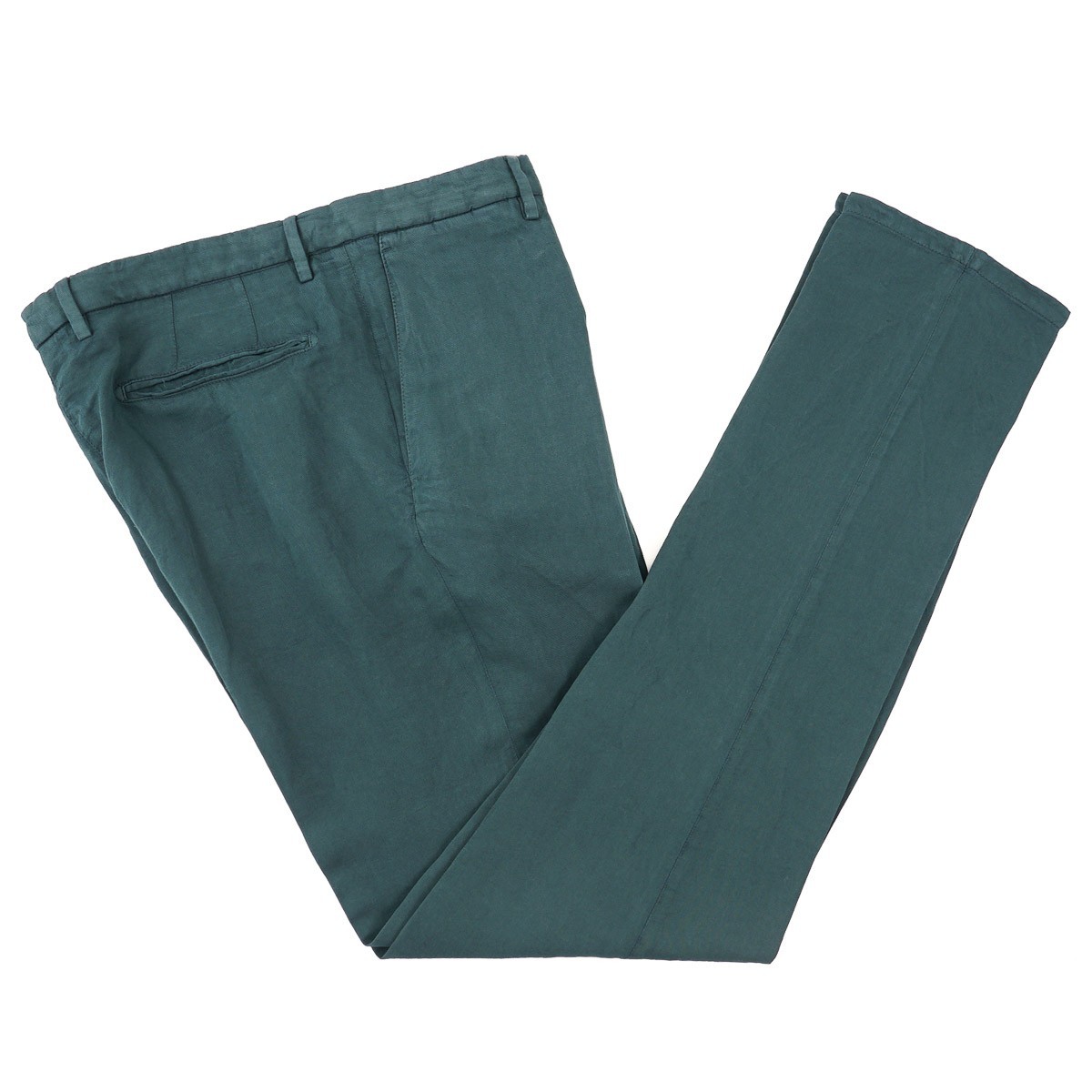Boglioli Green Extrafine Lightweight Cotton-Linen Dress Pants 34 (Eu 50) NWT