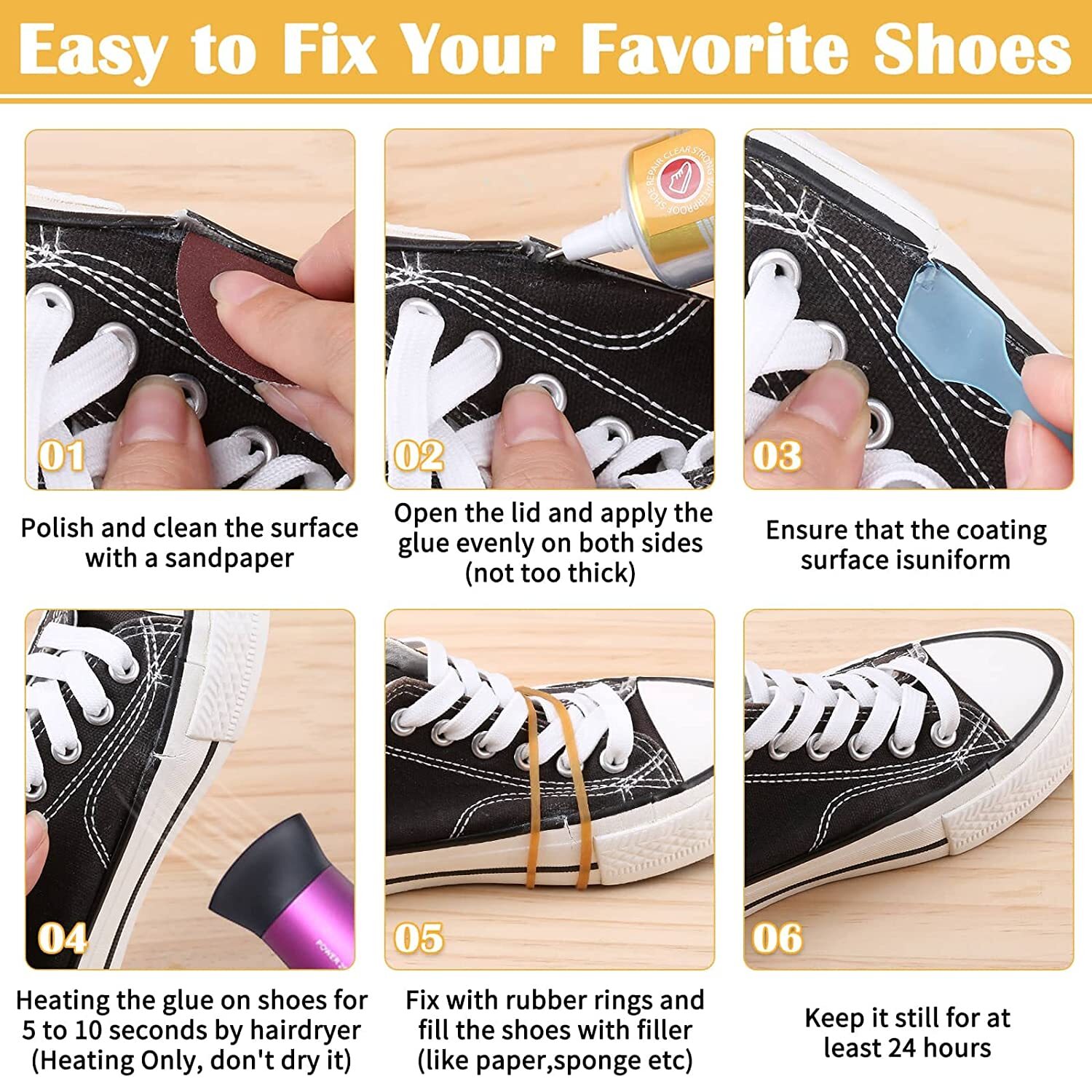 1/2/3 Shoe Adhesive Glue for Leather Vinyl Rubber Cork Canvas Contact Grip 40ml