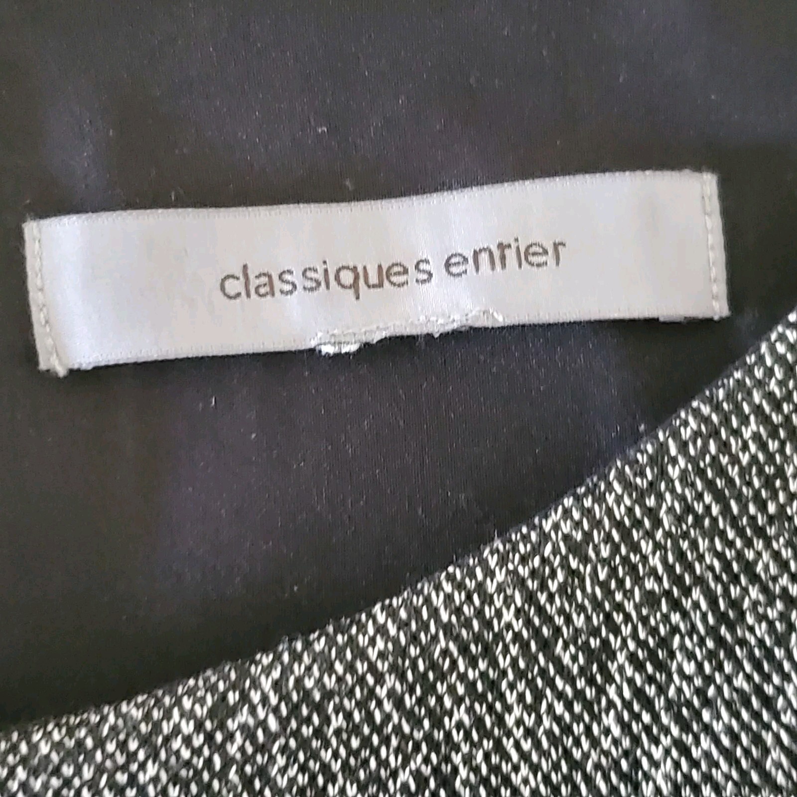 CLASSIQUES ENTIER Wear to Work Dress Sleeveless Sheath 3 Pattern Black & Gray M