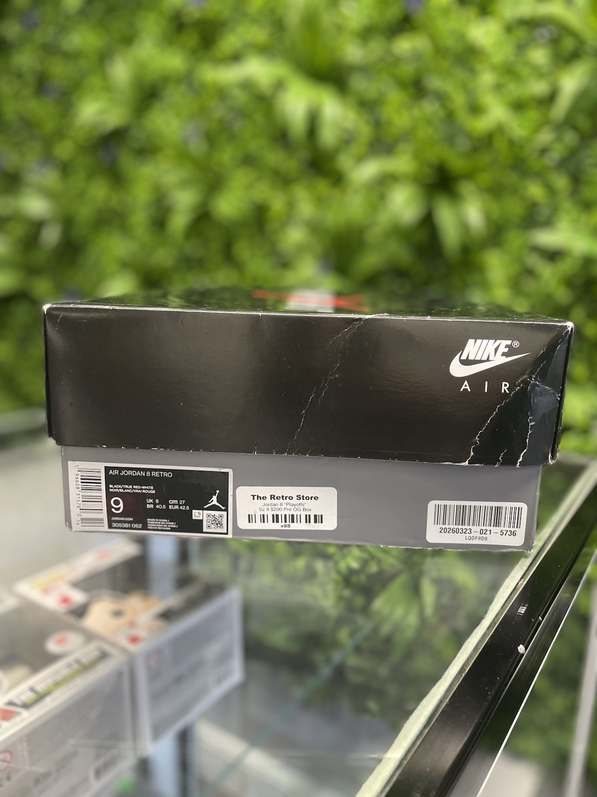 Air Jordan 8 Retro “PLAYOFFS” 2023 – Size 9 – 305381 062 Black Red White