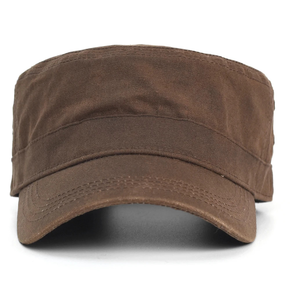 Waxed Canvas Cotton Military Caps Men Waterproof Cadet Army Cap Unique Design