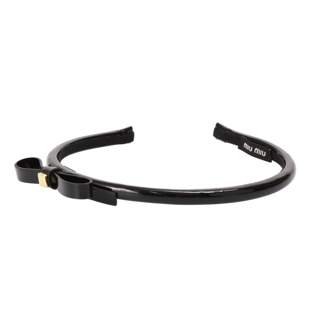 MIUMIU Head Band Hair accessorie 0.8cm Black Brand New Import Tax Included