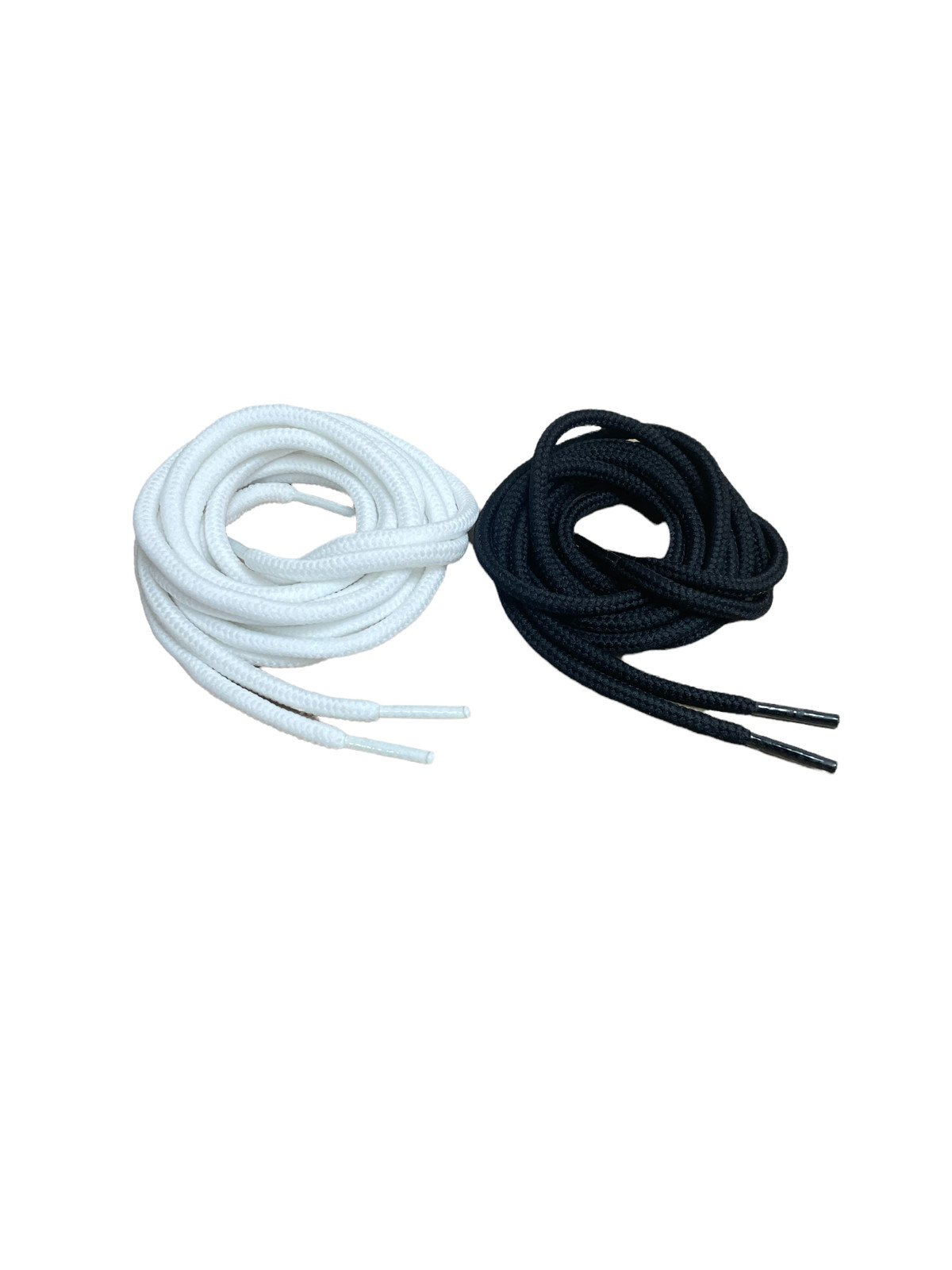 OVAL Athletic Shoelaces 45″ Sport Sneaker Round Shoe Laces Strings White/BLK NEW