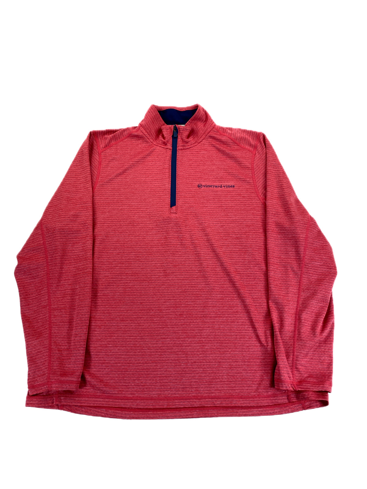 Vineyard Vines Performance Men’s Sankaty 1/4 Zip Red Stripe Golf Pullover XL