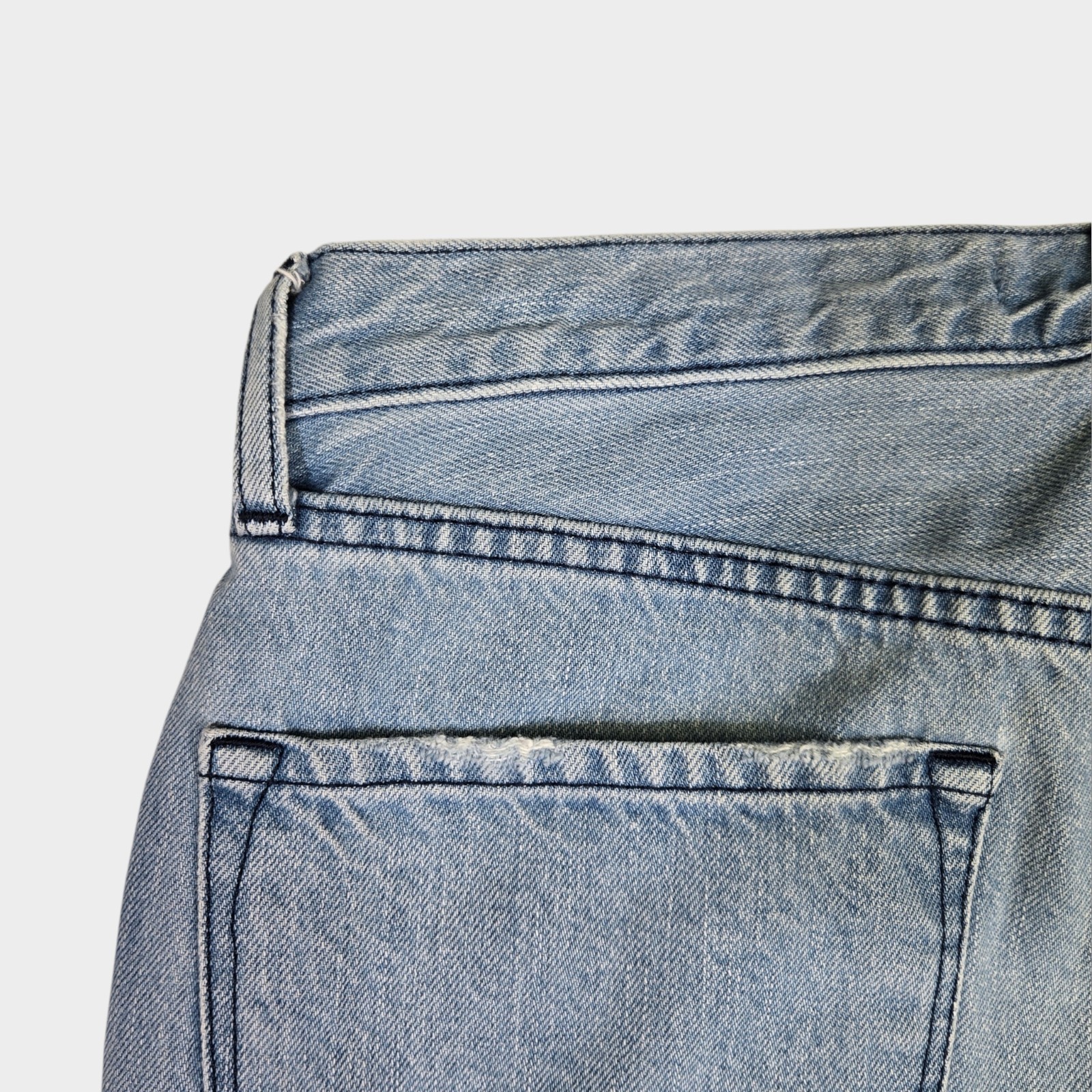 J Brand Patchwork Jean 30 High Rise Crop Straight Fray Hem Button Fly Boho