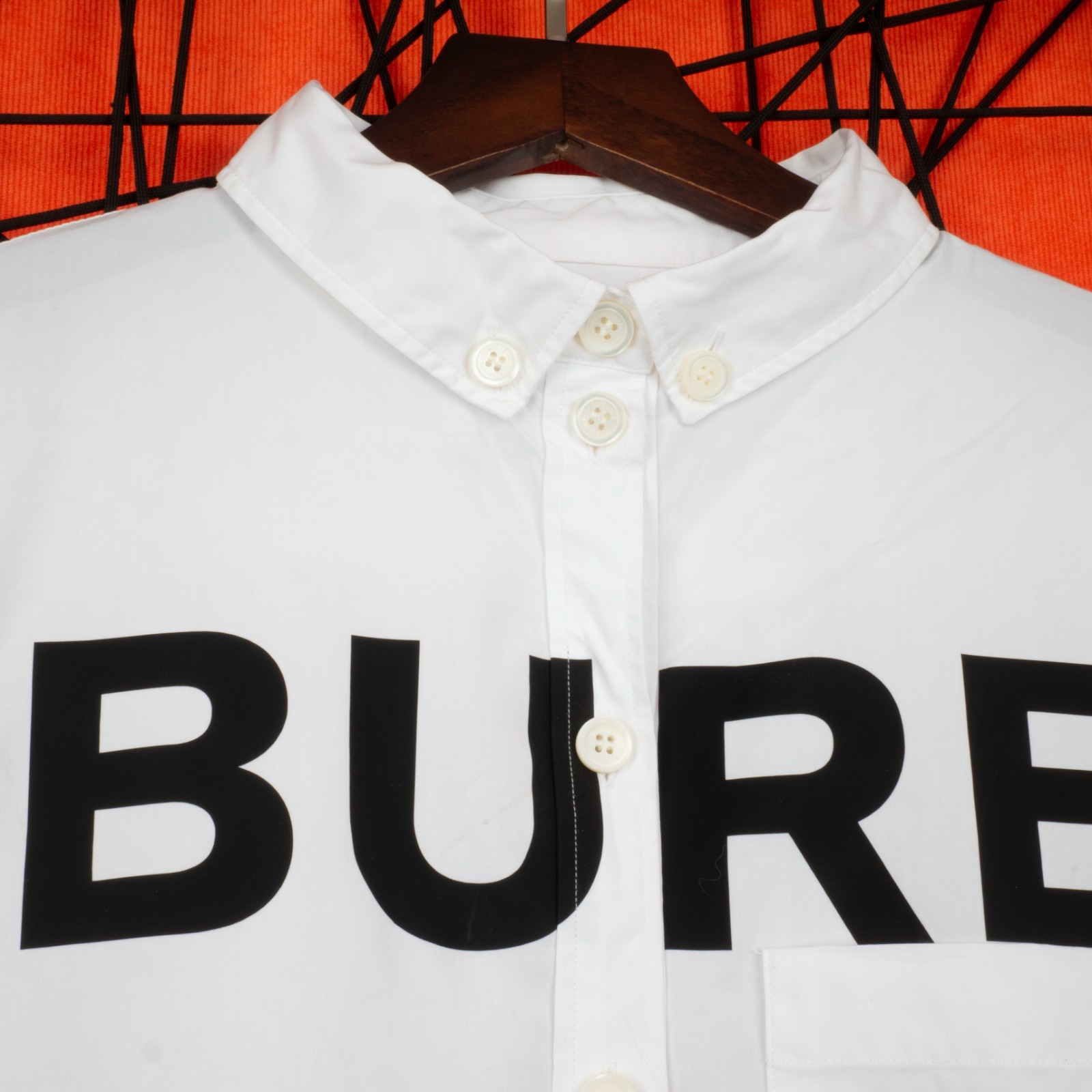 BURBERRY Horseferry Print Cotton Shirt Dress White Belted Logo UK 8 US 6 IT 40