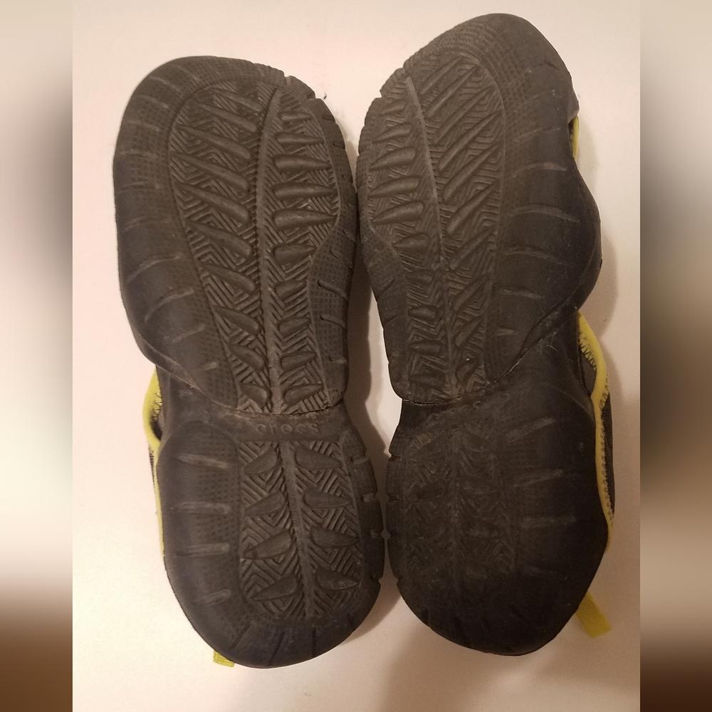 Crocs Gray and Yellow Sandals 9M