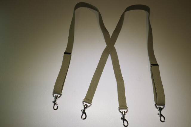 Men’s Suspenders 1″ Camouflage X Style, Swivel Snaps Clips, USA Made
