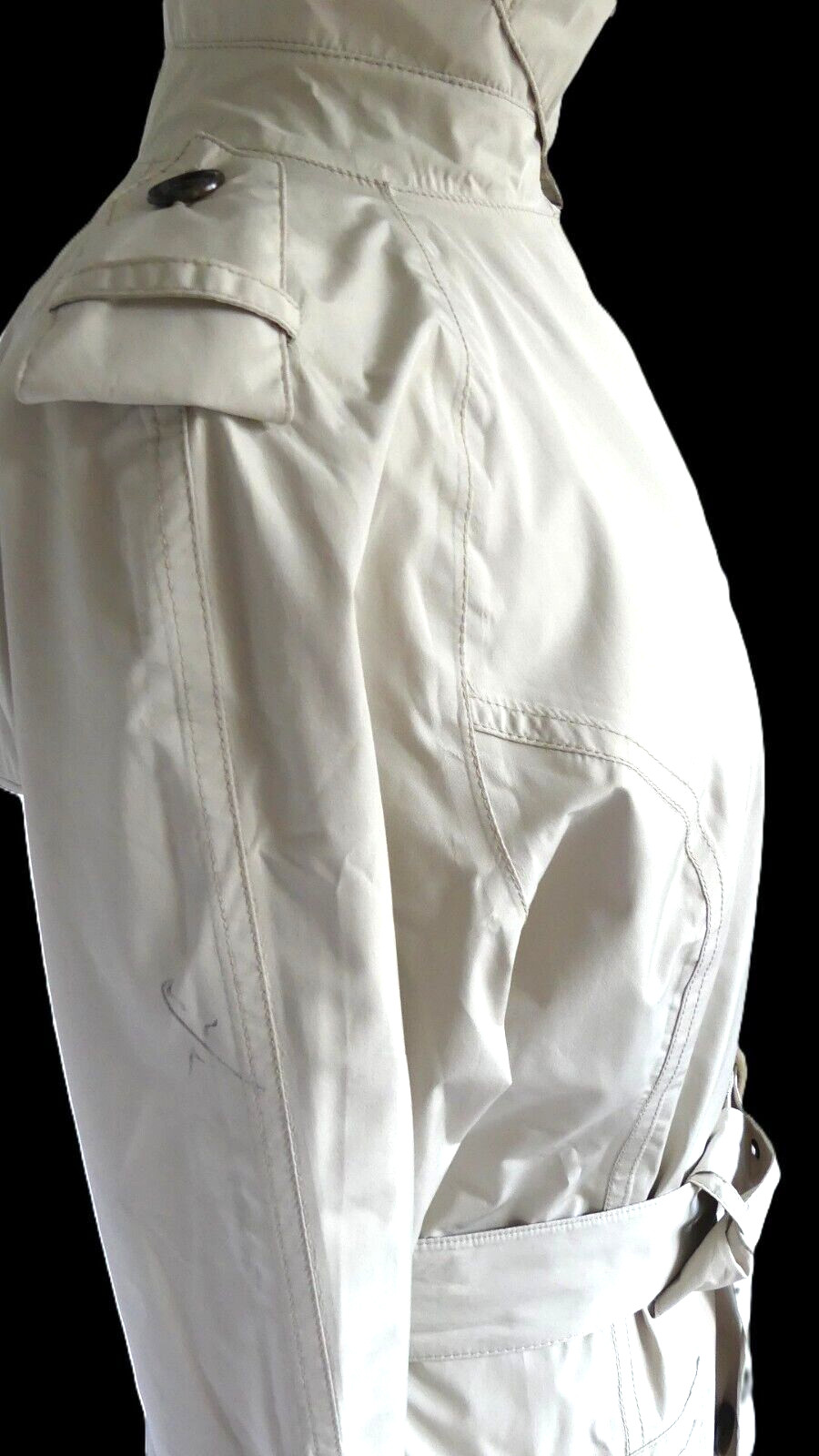 Barbour Rain Trench Coat Waterproof Featherweight Valerie Short US Size 8 Lt Tan
