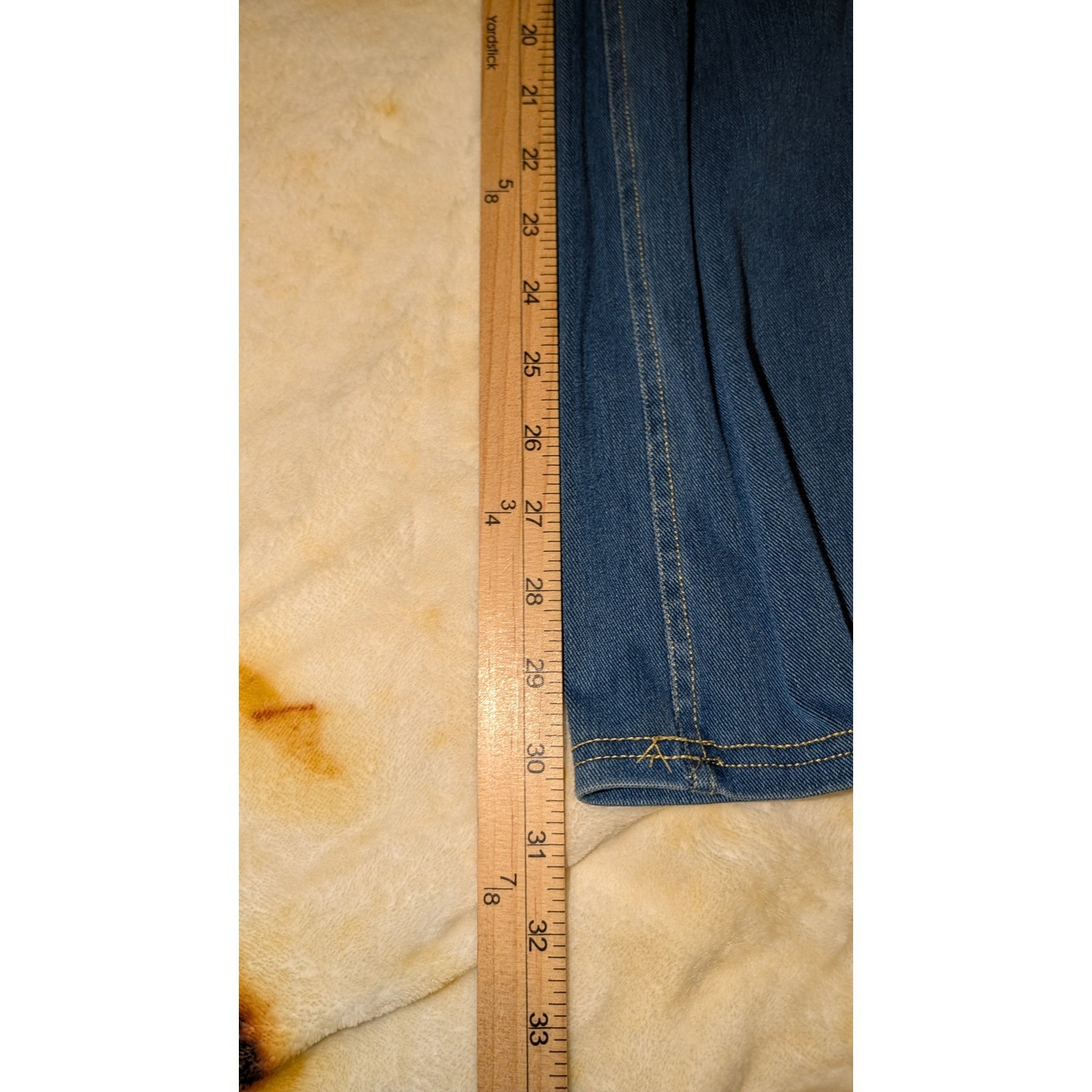 Halara Womens Wide Leg Denim Pants Medium Wash Pull On High Rise Tall Size M