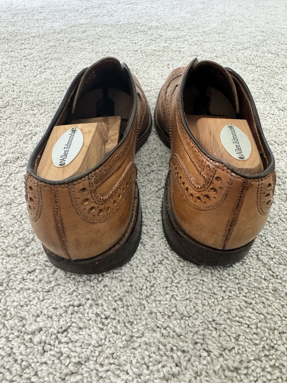 Allen Edmonds Shoes Mens 9 D Leather Mcallister Wingtip Oxford Dress