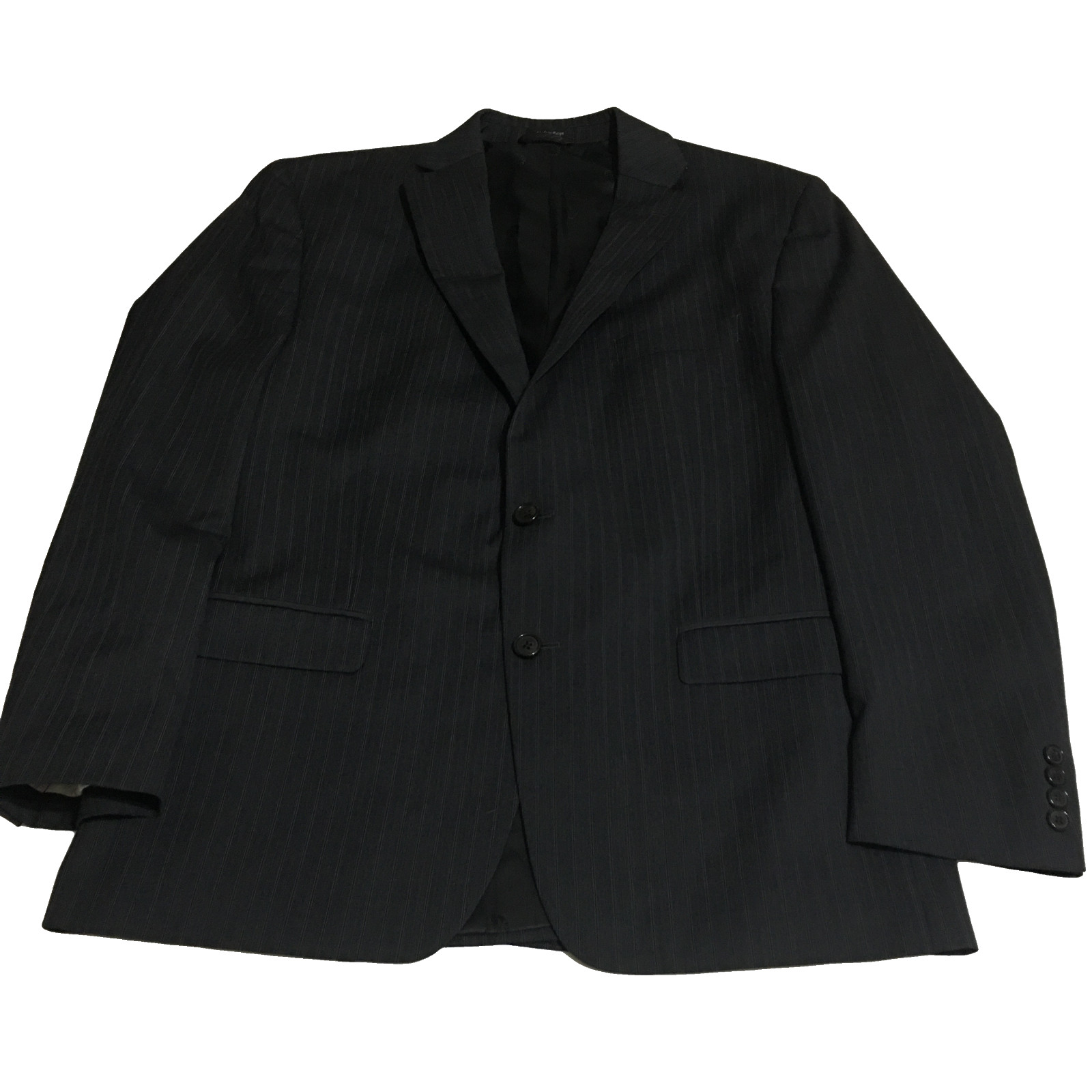 Lauren Ralph Lauren Wool 2pcs Suit Mens 44R Two Button Jacket Pants 36×29 Black