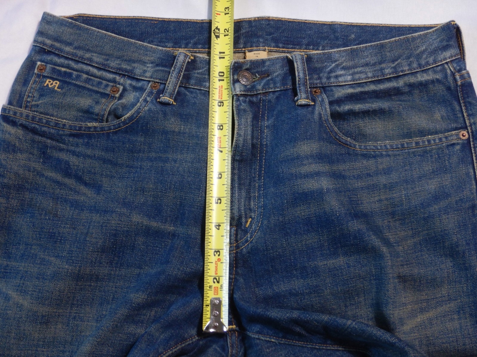 RRL Union Standard Zipper Fly Slim Fit Denim Jeans Size 32 X 30