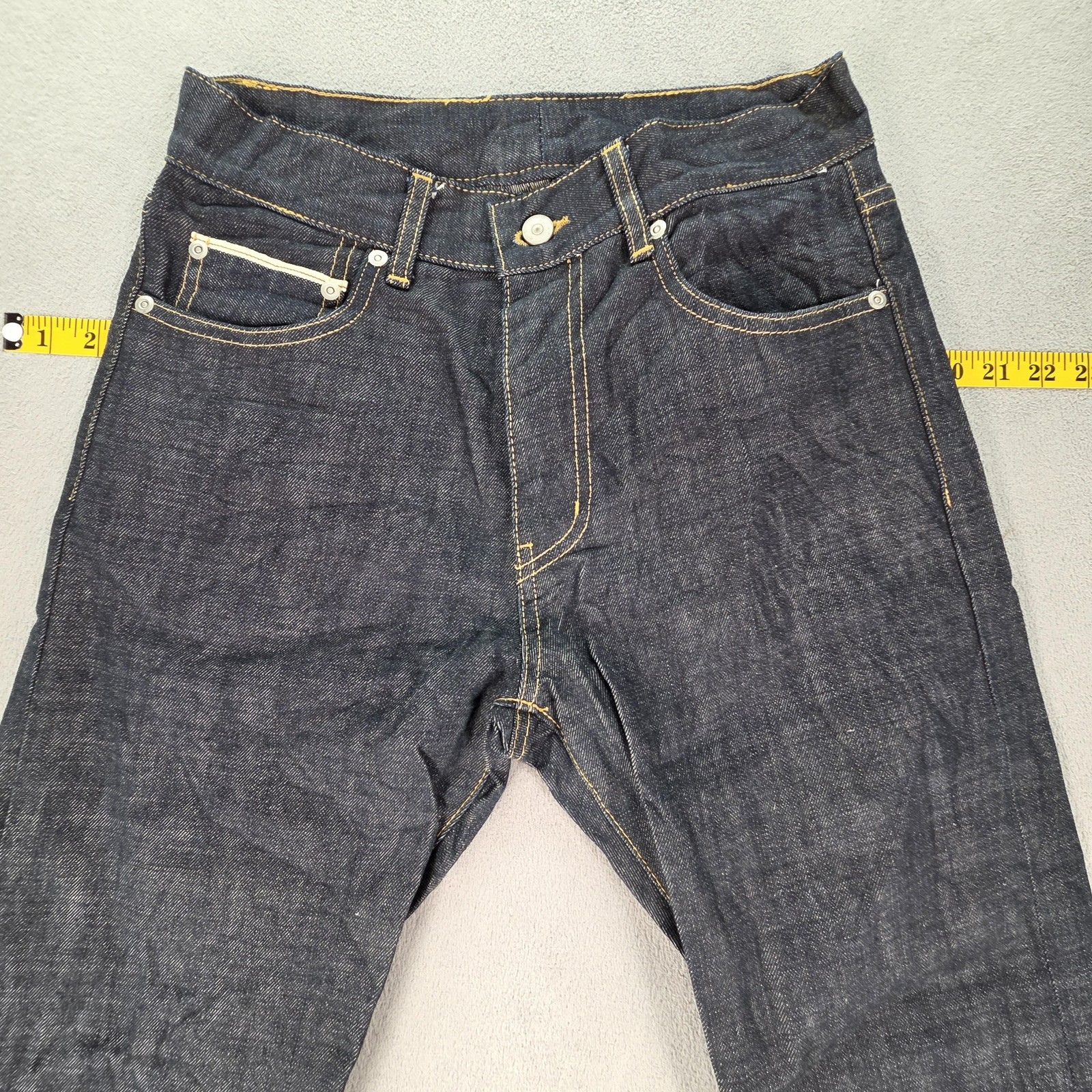 Uniform Bridge Jeans Womens Selvedge High Rise Slim Straight Fits 26×29