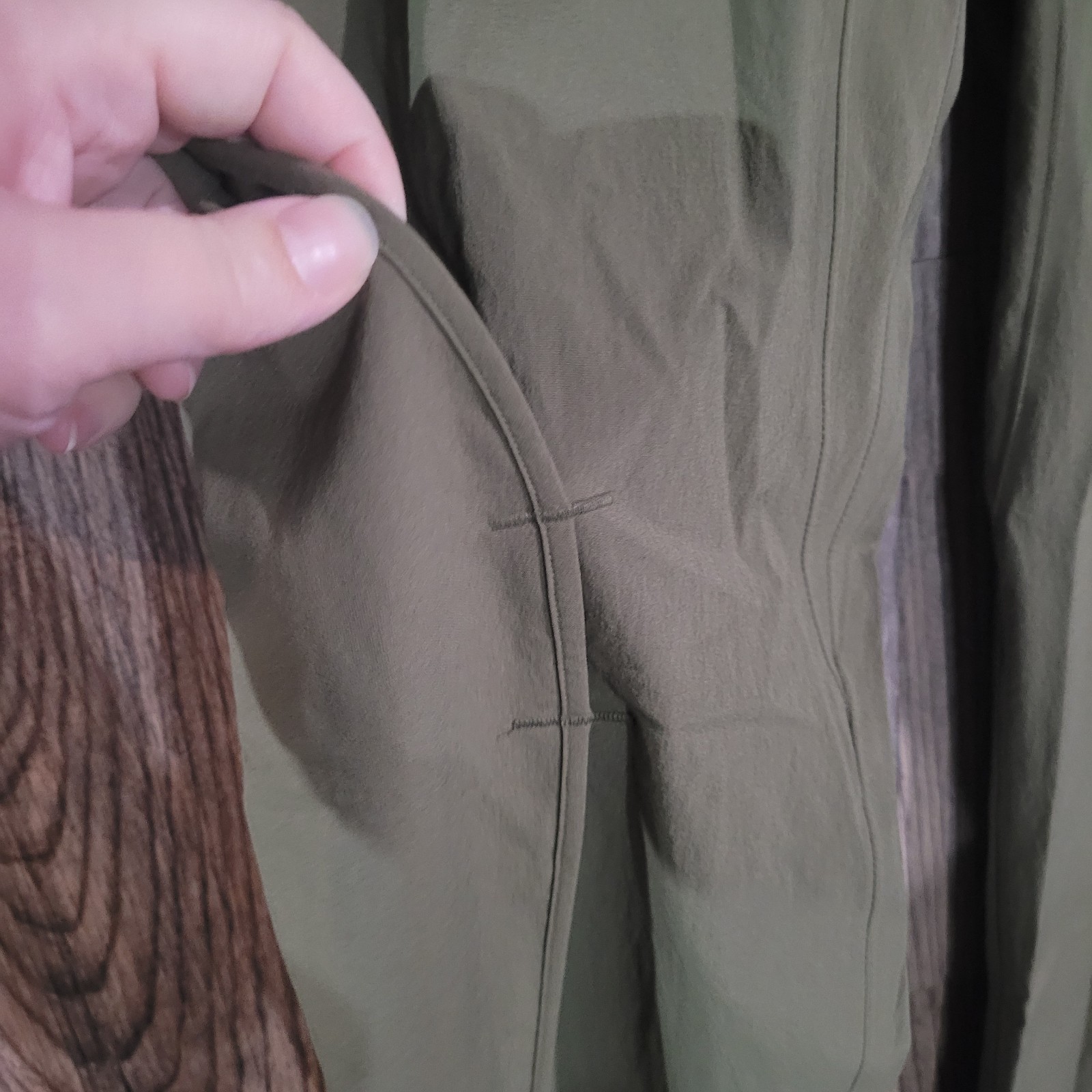 Paskho Utility Hiking Pant Size M x 32 Olive Green Pockets Travel Eco-Friendly
