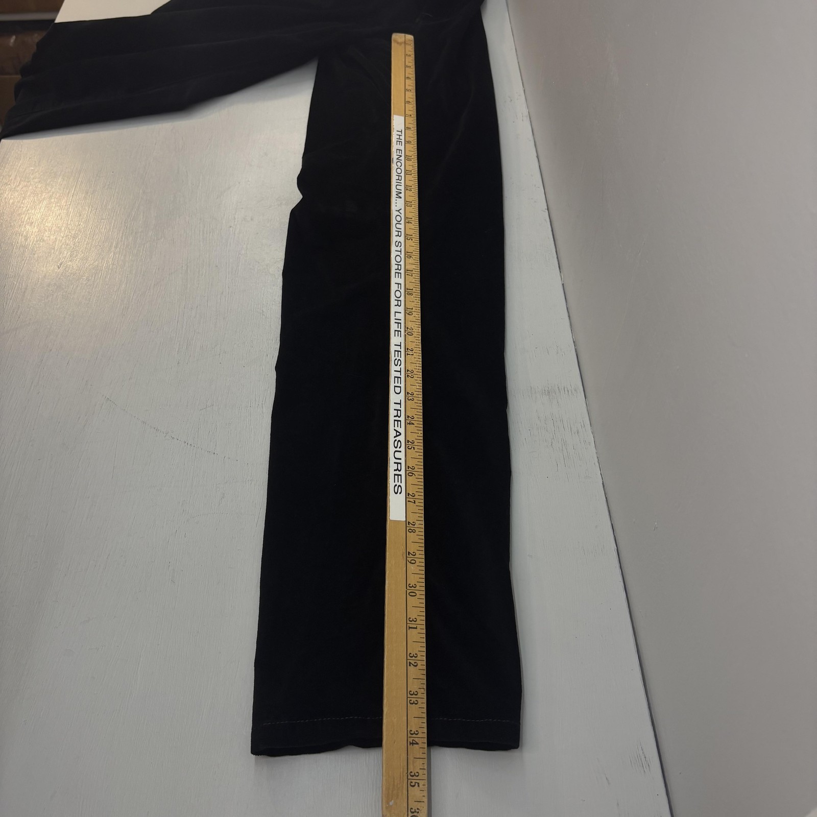 Sand Jeans Mens 35 X 34 Black Slim Fit Stretch Tapered Leg Sueded Touch Pants