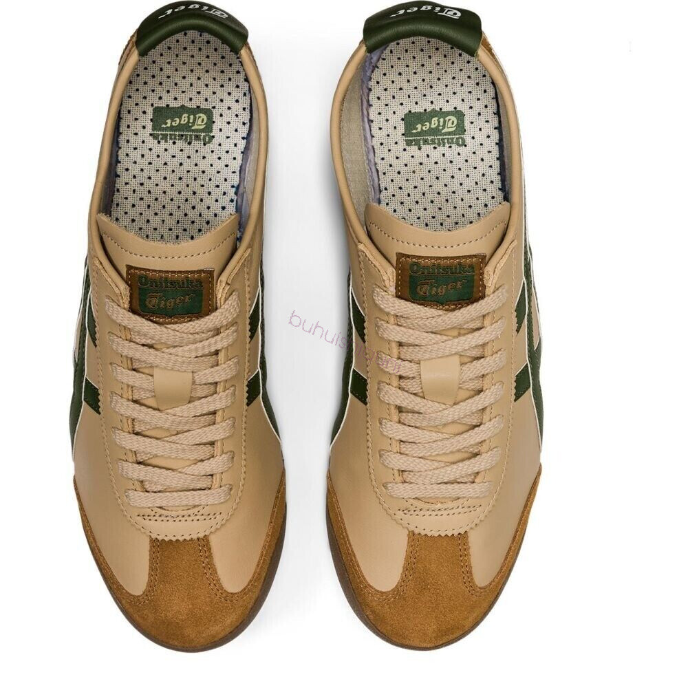 Unisex Beige Grass Gree MEXICO 66 Classic Athletic Shoes Sneakers