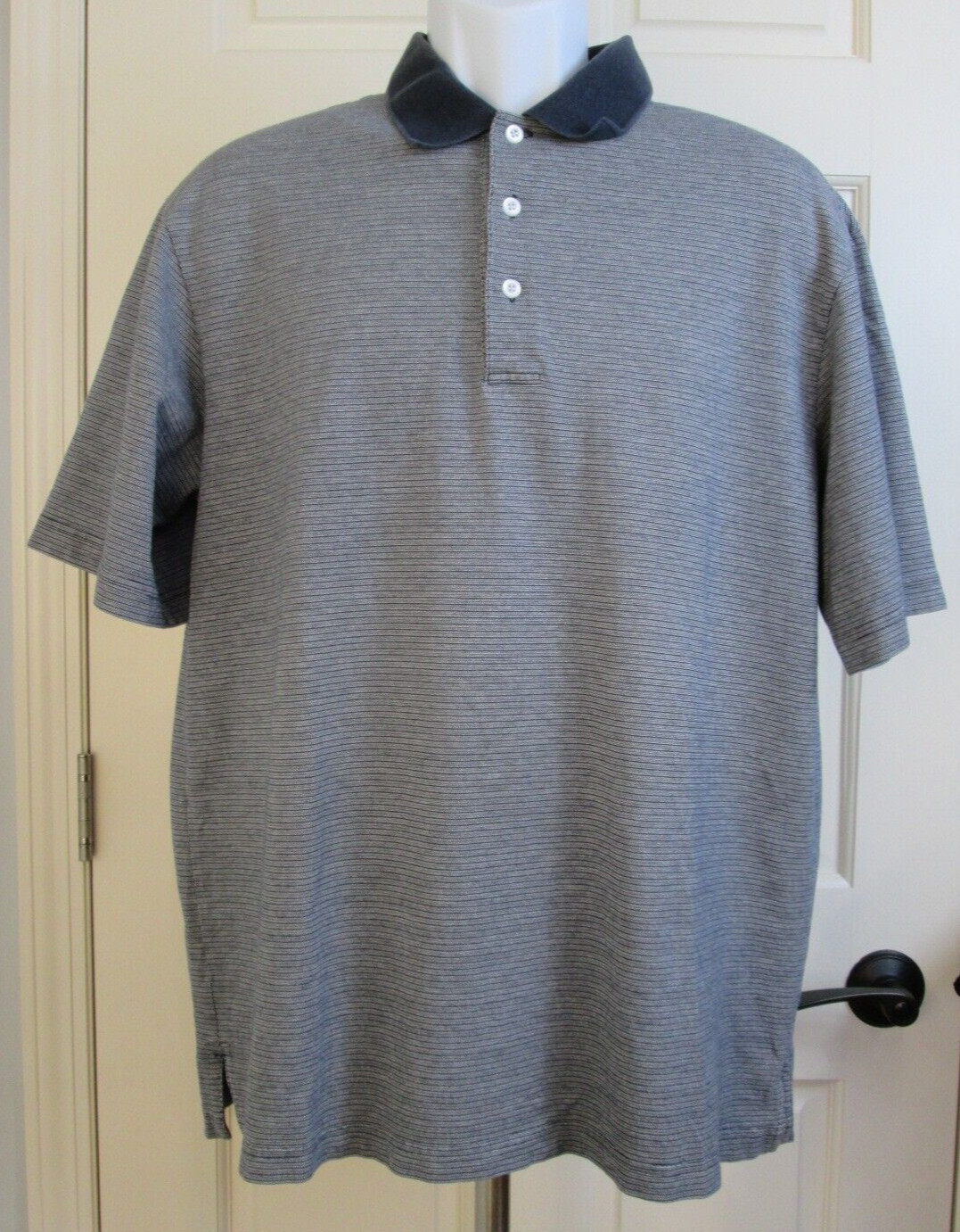 Daniel Cremieux Blue Polo Shirt Mens Size L Chest 46 Short Sleeve 228-28851