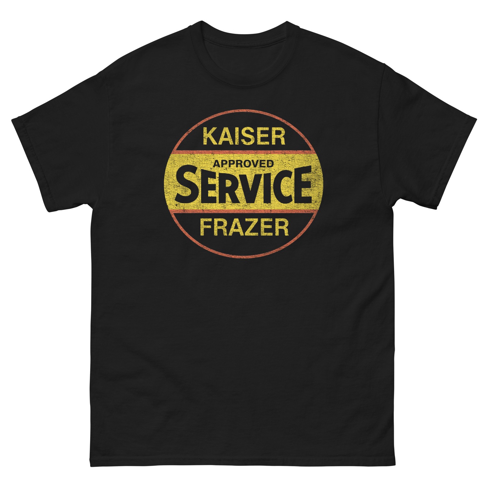 Kaiser Frazer Service T Shirt Vintage Car Dealer Garage Logo Tee