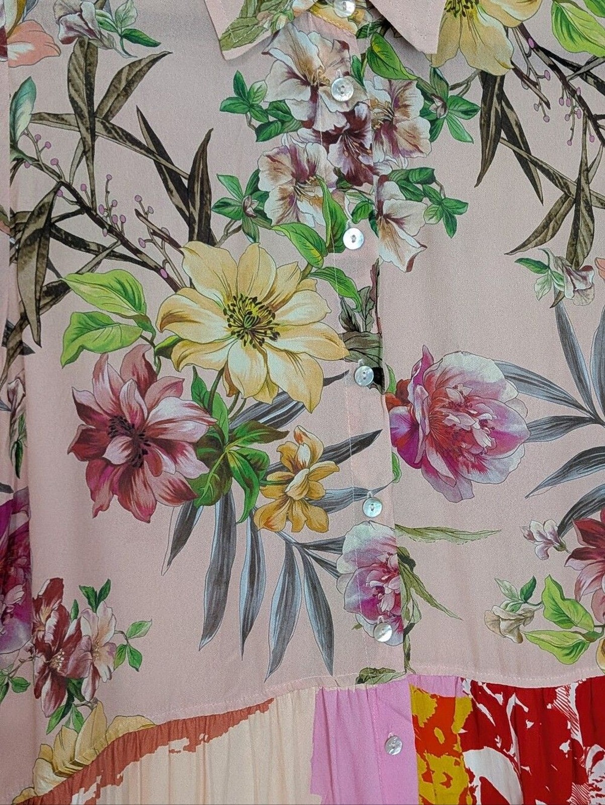 NEW Alembika Floral Maxi Dress Size 2/8-10 Lagenlook Artsy Summer Vacation