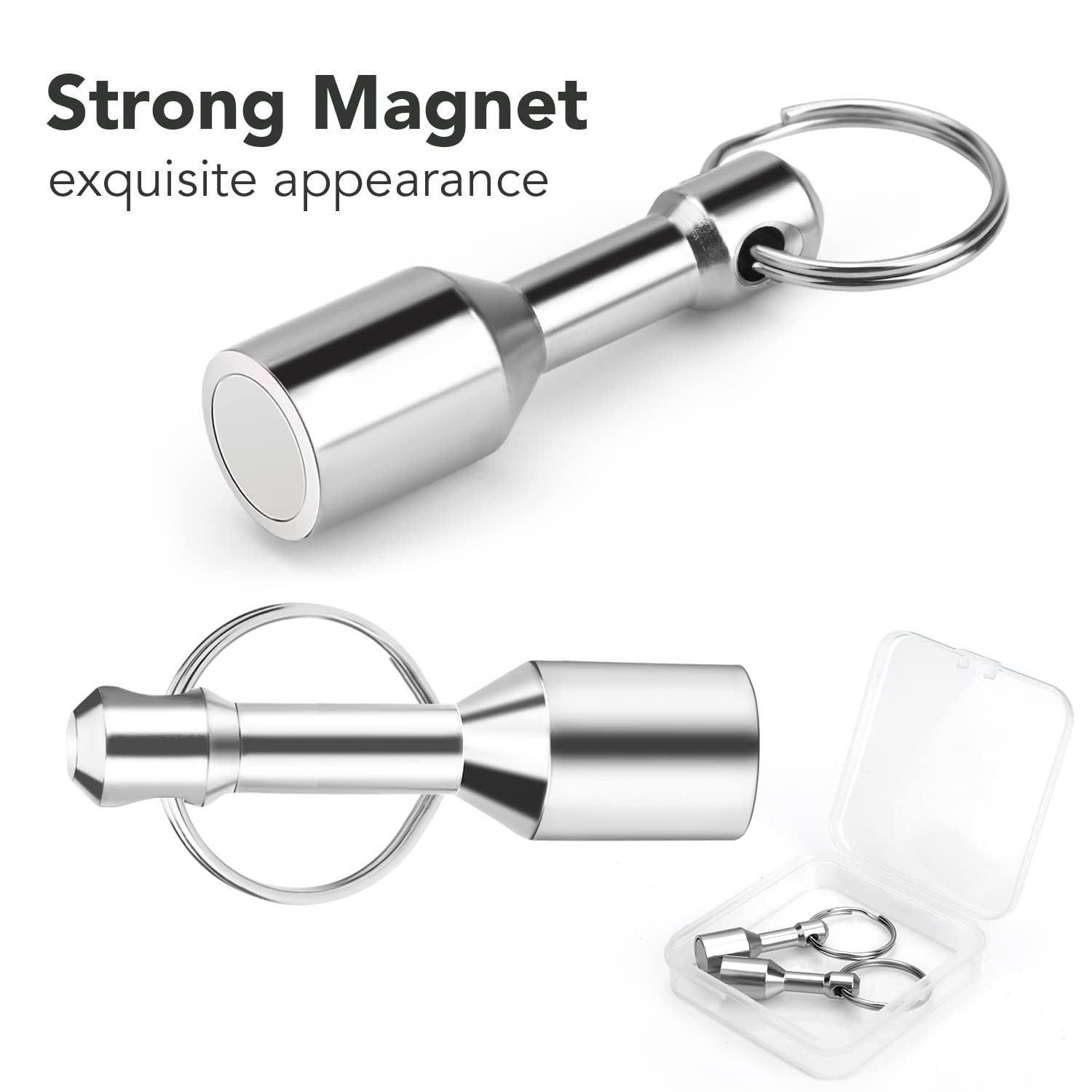 4 PCS Magnet Key Chain Gold Testing Kit Magnetic Key Holder Silver Tester for Je