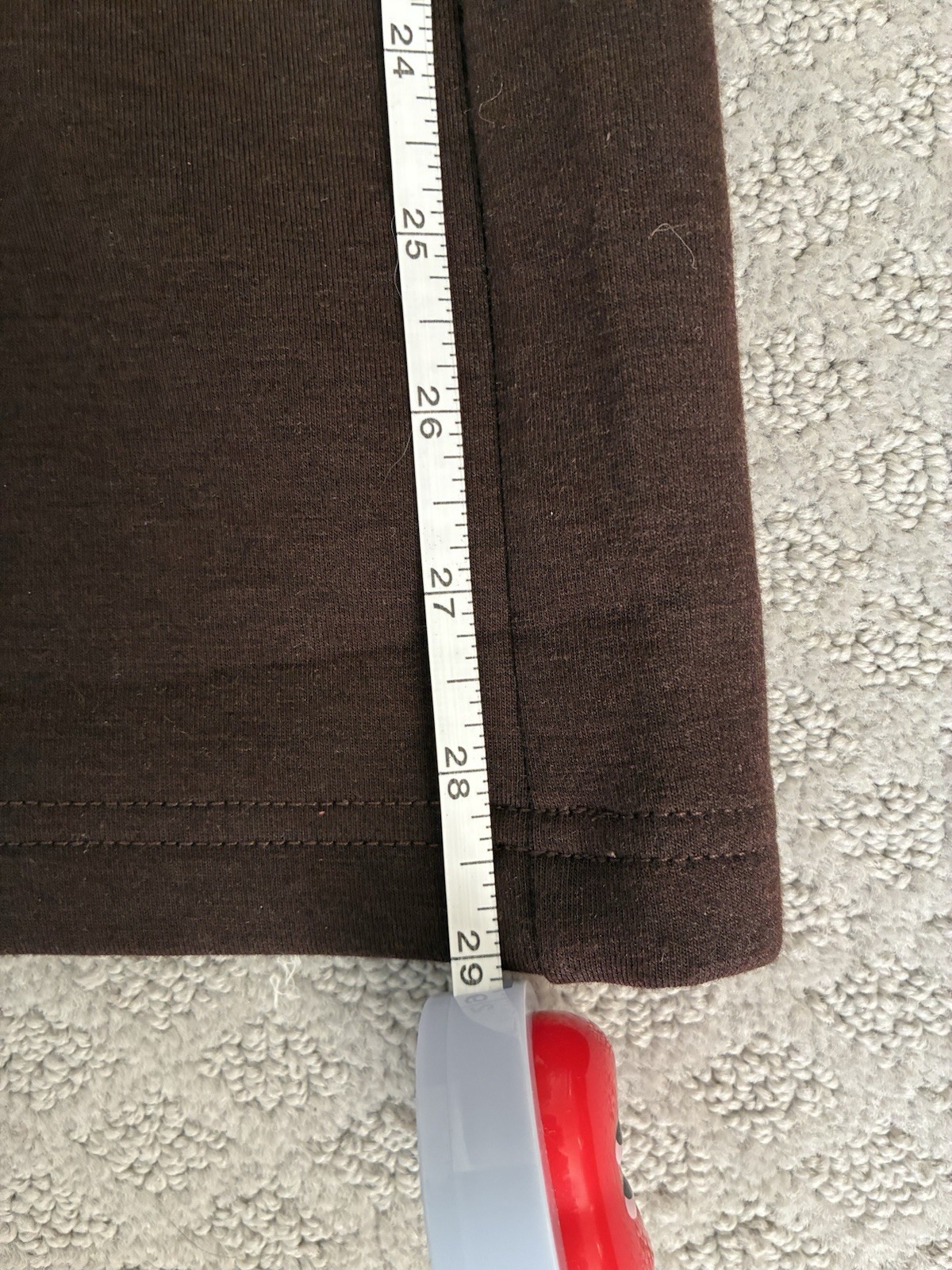 OGLmove FuzzLuxe Double Waistband Pants Brown Size Medium Straight Leg Pockets