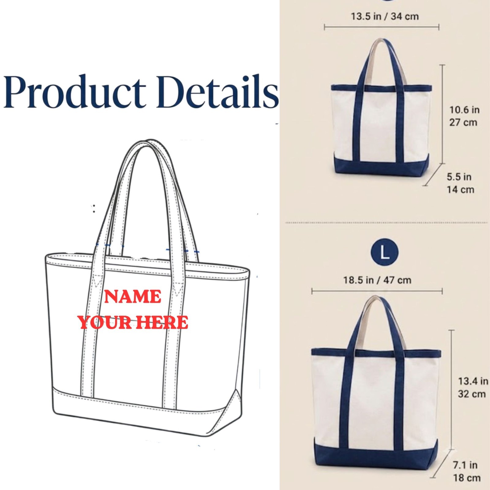 Back to School Personalized Teacher Student Tote Bag Custom Name Embroidered
