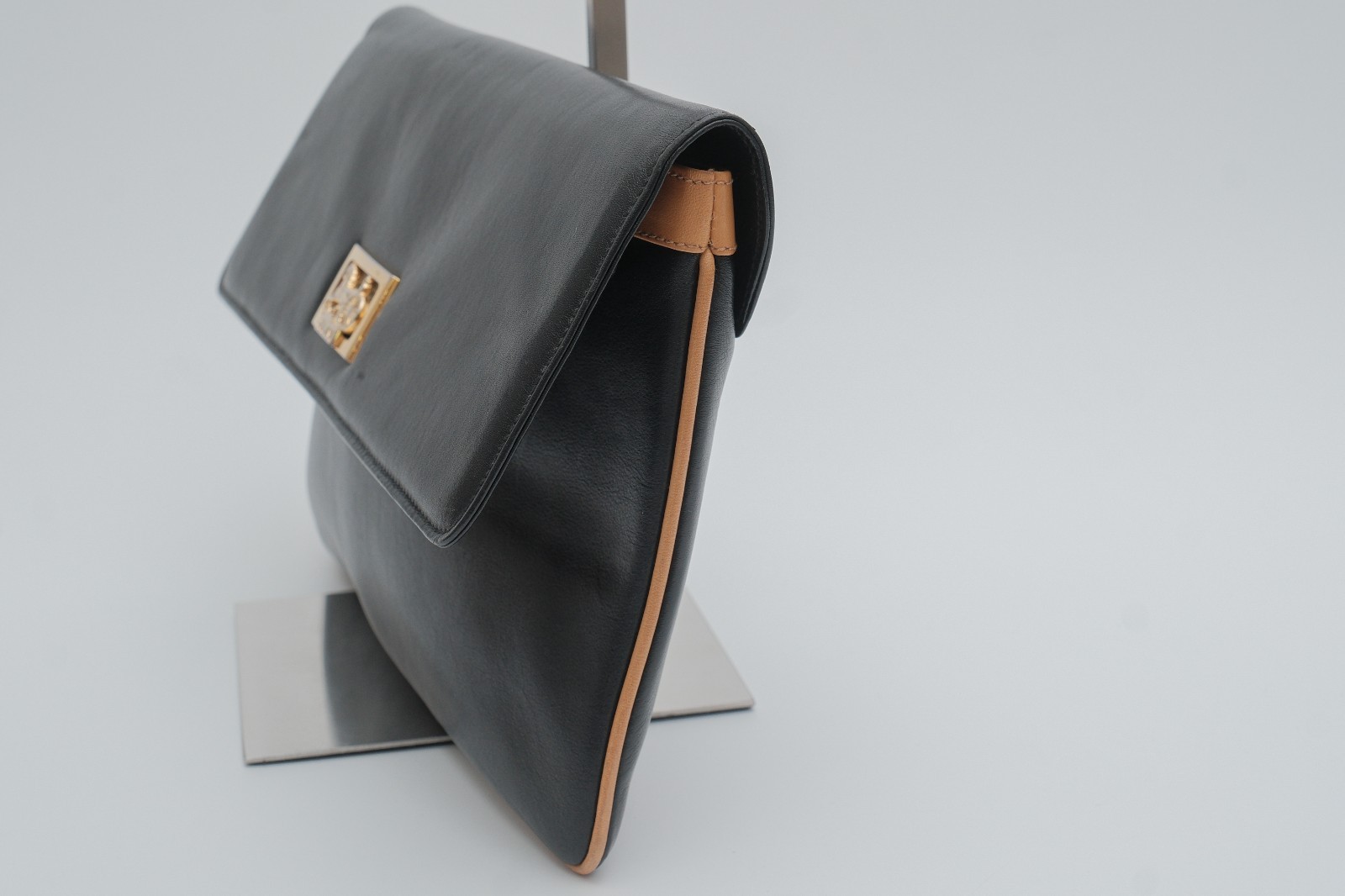CELINE Clutch Hand bag Purse Horse Carriage Black