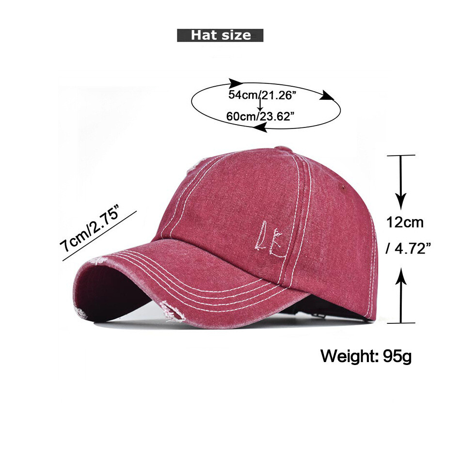 Men Dyed Washed Retro Cotton Hat New Plain Polo Style Baseball Ball Cap Women