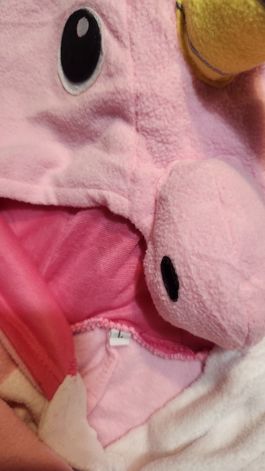 Pink Unicorn One Piece Adult Size Large Plush Hooded Pajama Costume Kigurumi