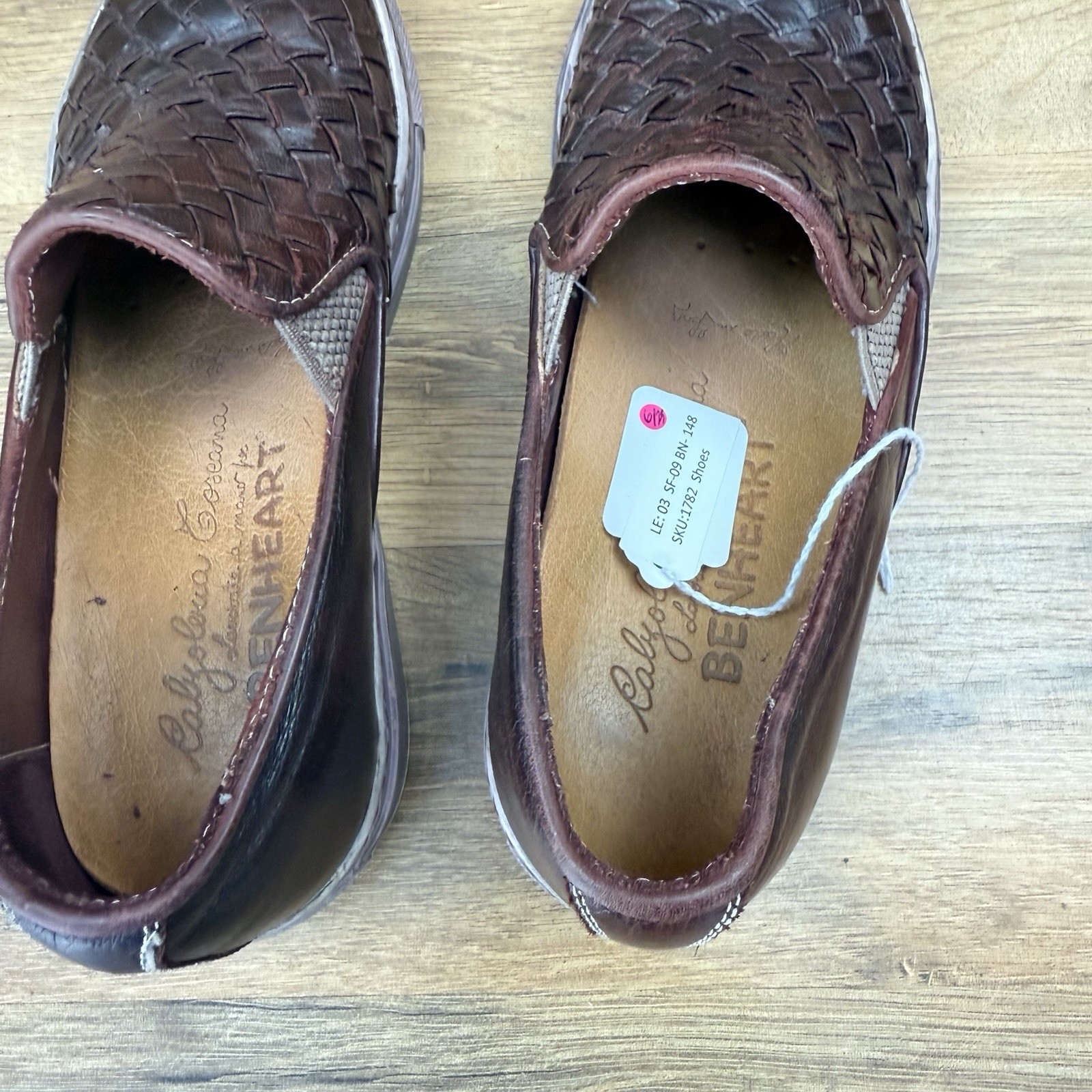 Benheart Calzoleria Toscana Women Size 6 37 Enea Dye Woven Loafers Slip Ons Bl