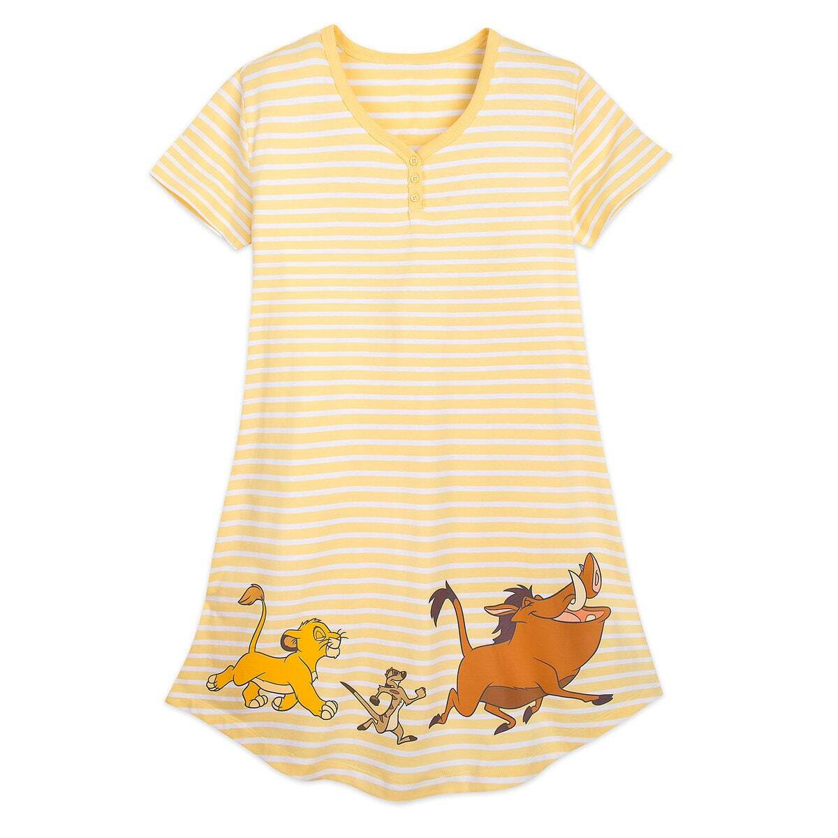 NWT Disney Store Simba, Timon, Pumbaa Nightshirt Nightgown Women The Lion King