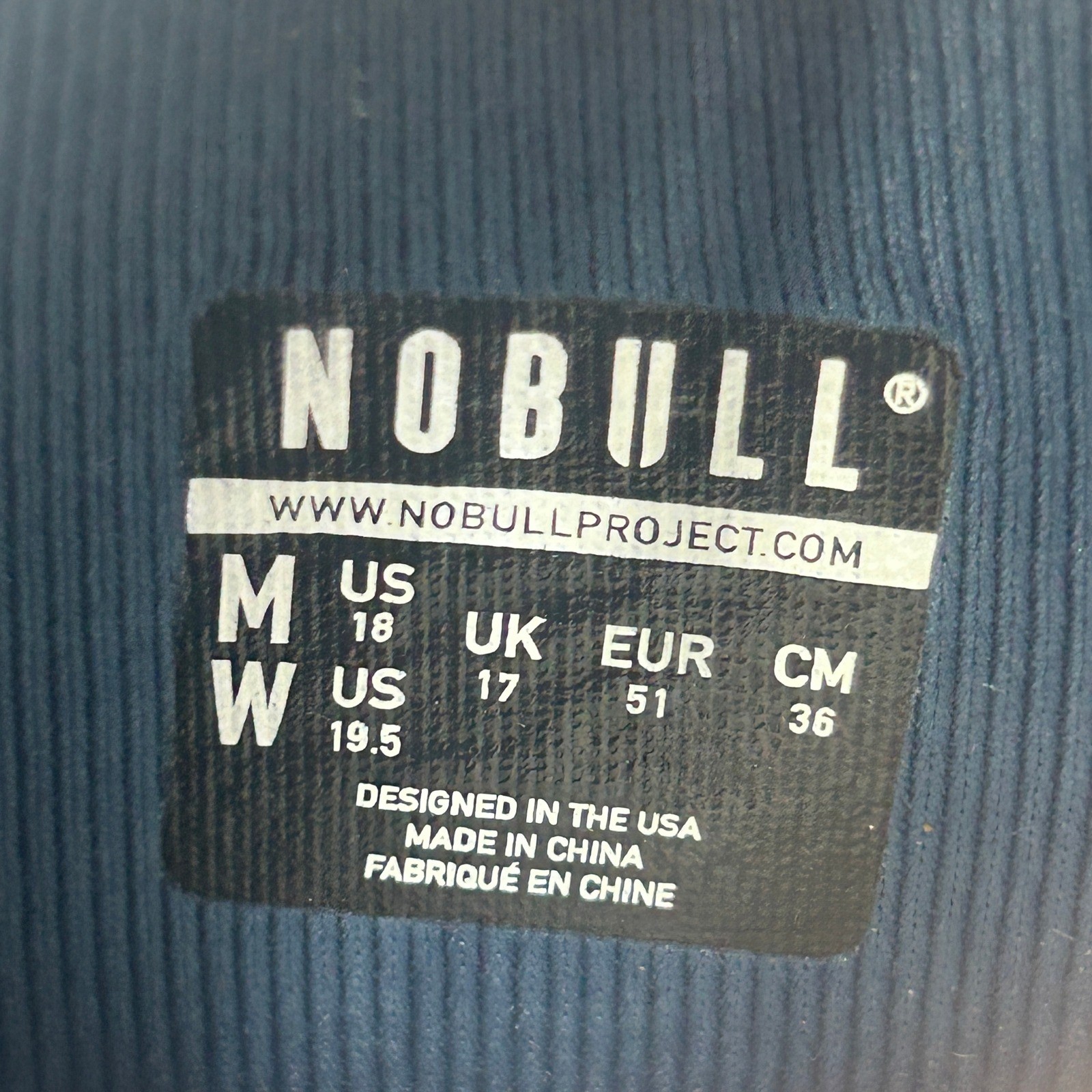 NOBULL High Top Trainer Deep Blue Gum Sole Mens Size 18 Cross Training