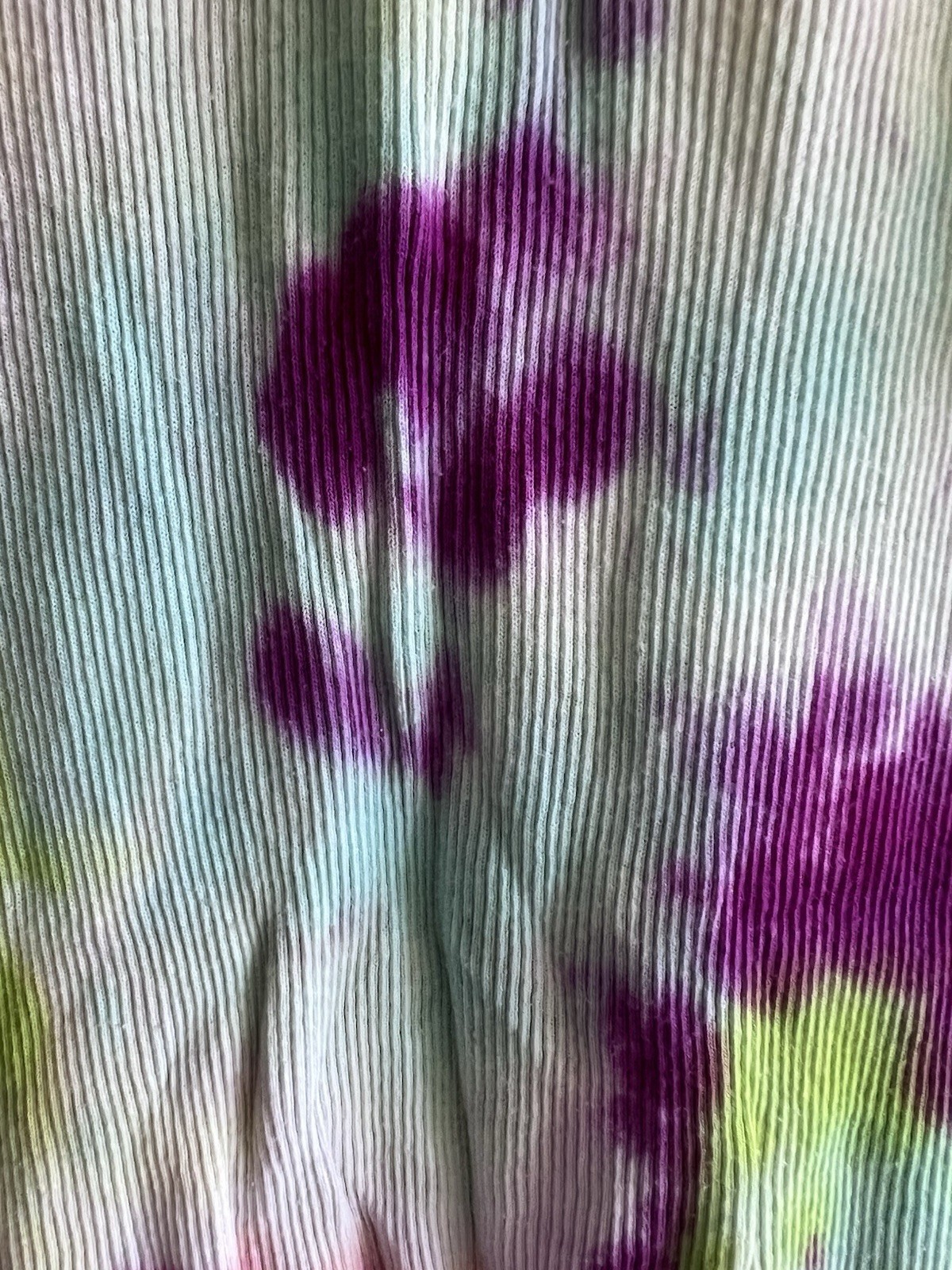 Hanes Tie-Dye Ribbed Tank Top Multi/Rainbow Unisex Small Vintage Style Cotton