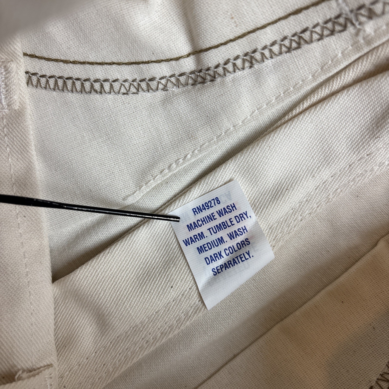 VTG NEW Stan Ray 50th Anniversary Carpenter Ivory Pants Painter USA Mens 28×32