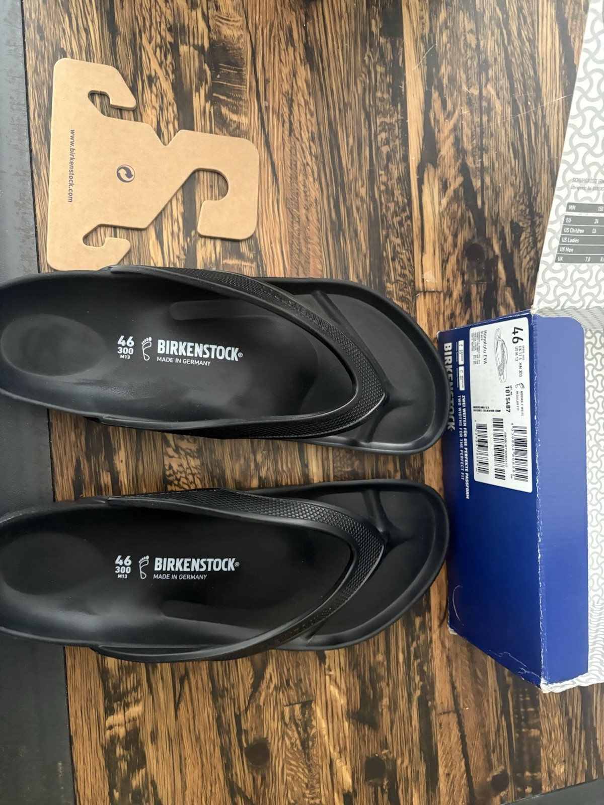 Birkenstock Honolulu EVA Thong Sandals Black Men’s EU 46 US 13 Lightweight