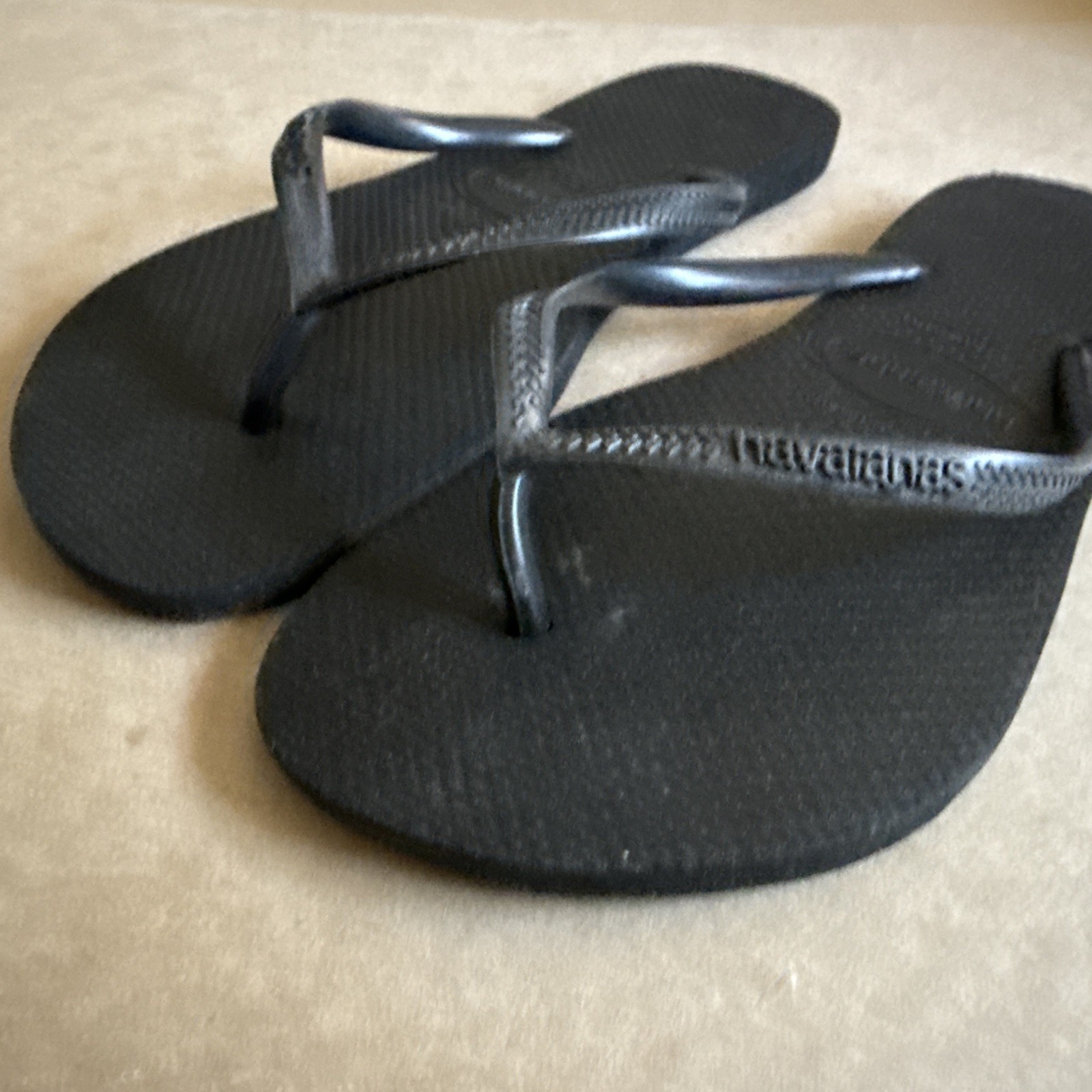 Havaianas Slim Black Classic Flip Flops 39/40 – Preowned Excellent Very Clean