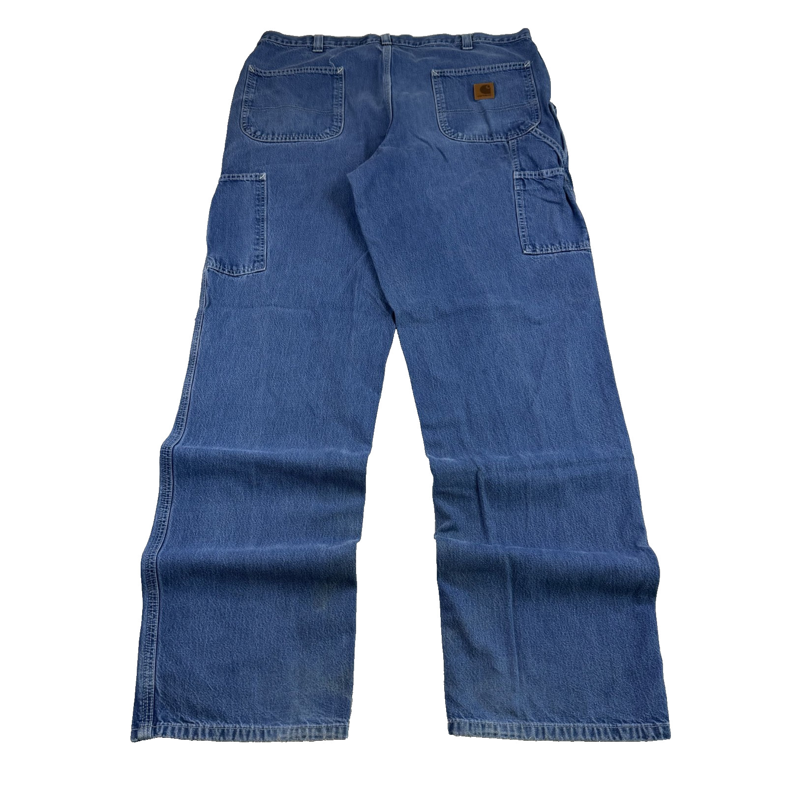 Vintage Carhartt Carpenter Jeans Blue Denim Work Wear Dungaree Mens Size 36 x 34