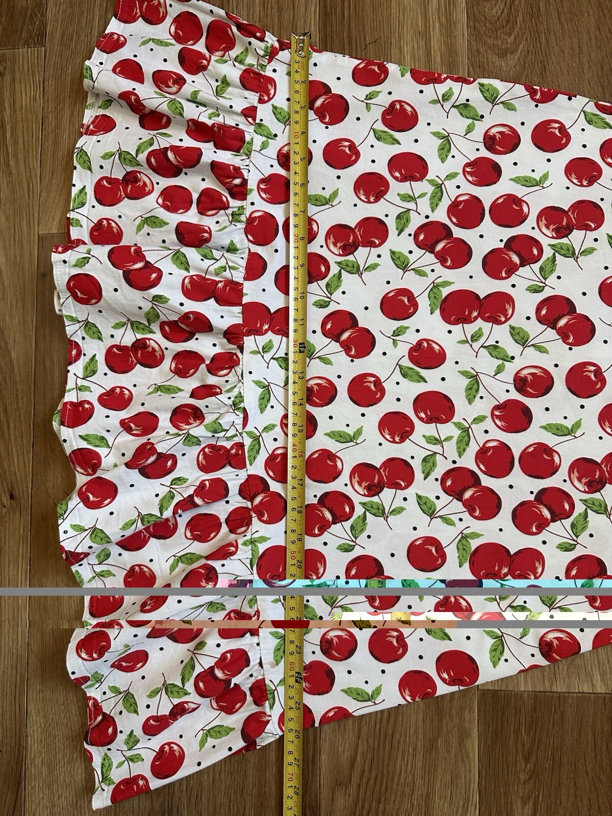Dolce & Gabbana Vintage Cherry Print Dress Polka Dot Cotton A-Line Mini IT 42 S