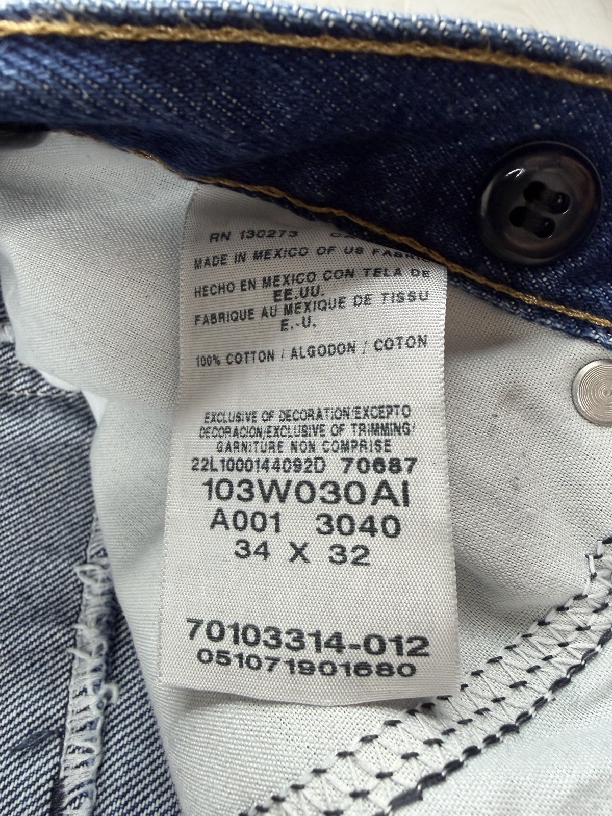 Wrangler Riggs Workwear Jeans Denim Carpenter Double Knee Hammer Loop Mens 32×32
