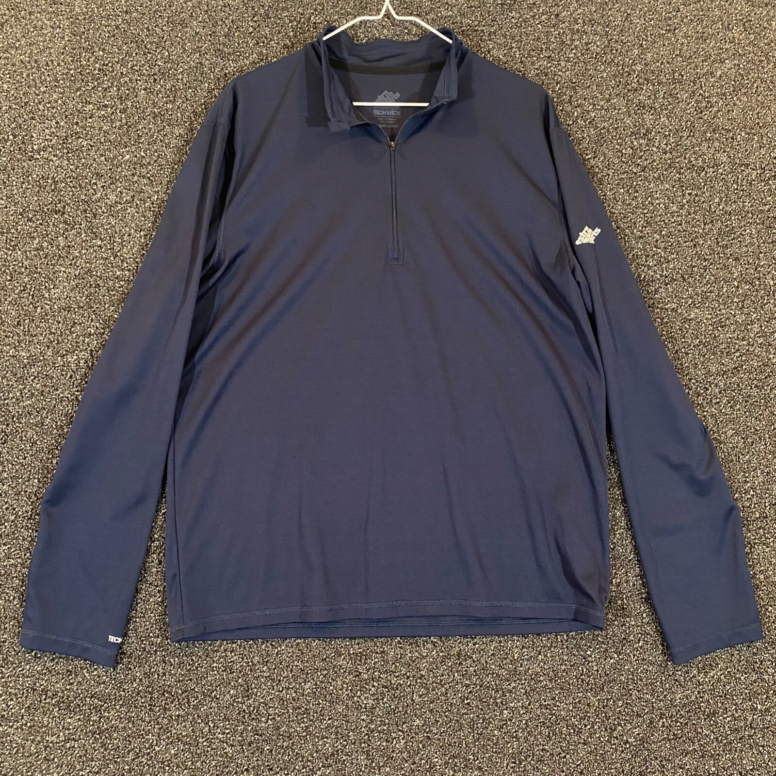 Eastern Mountain Sports Pullover Mens Large Navy Blue 1/2 Zip Lightweight Hiking