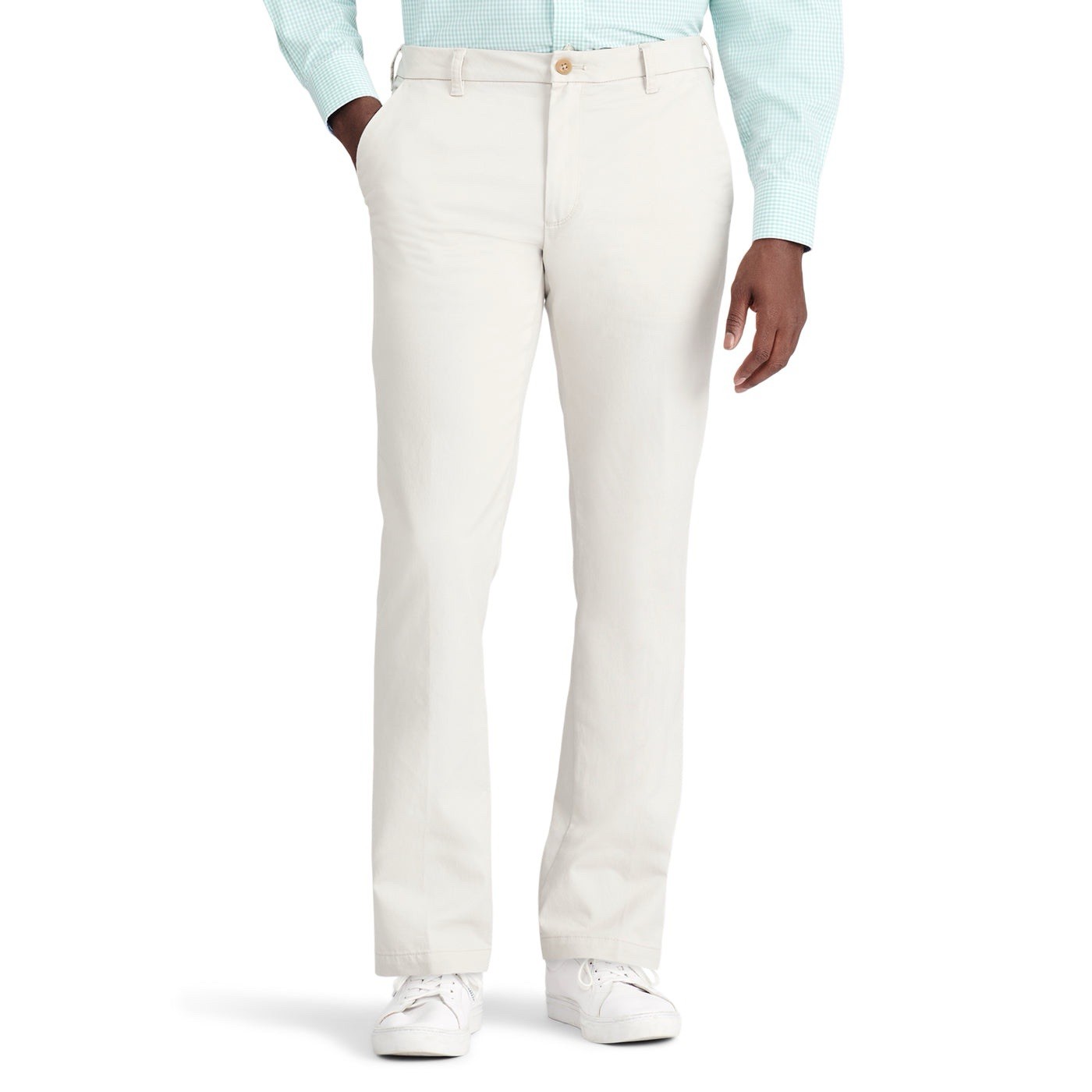 IZOD Men’s Performance Stretch Chino Pants Warm Pearl 32×30 Straight Fit NWT