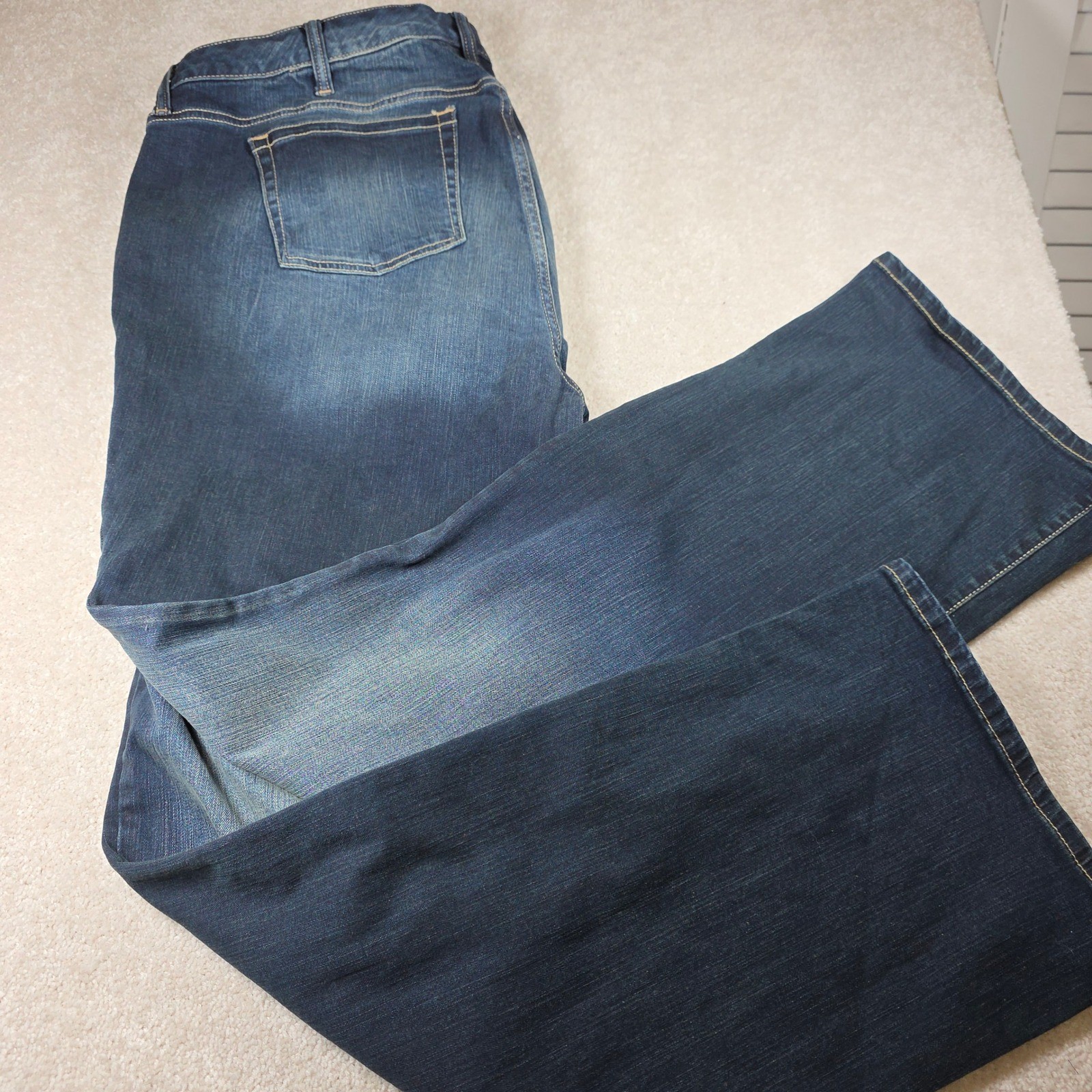 Torrid Wide Leg Jeans Womens 24XT Dark Wash First At Fit Stretch Denim 11370103