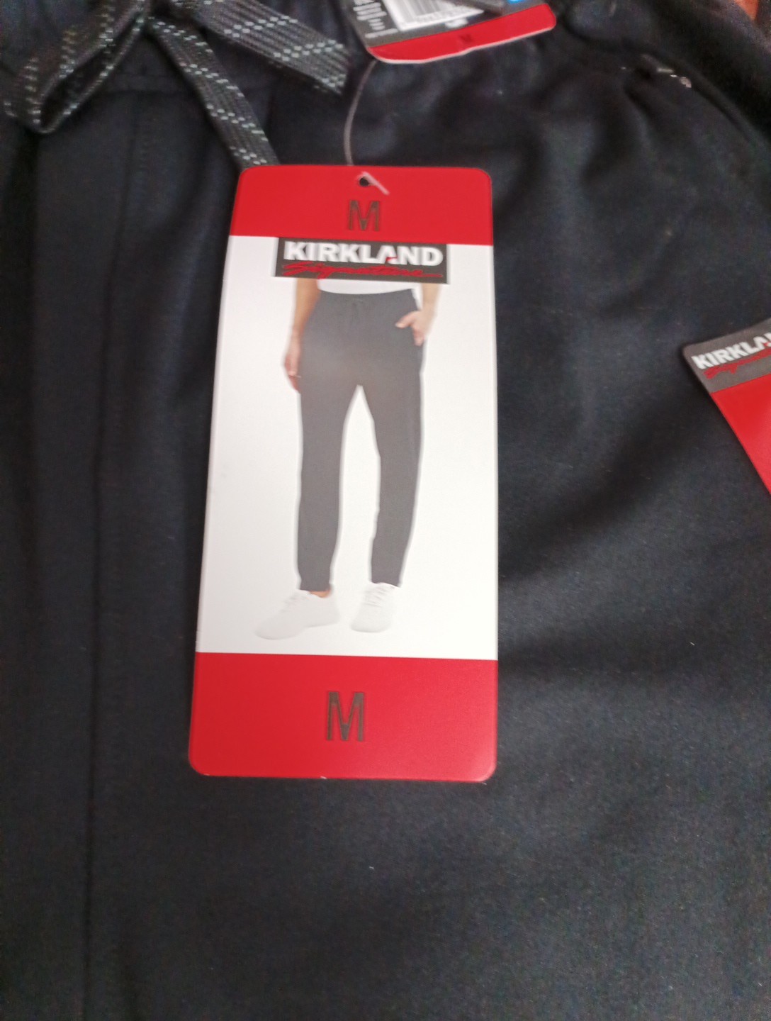 Kirkland Signature Men’s Active Jogger Pants Zipper Pockets Black M