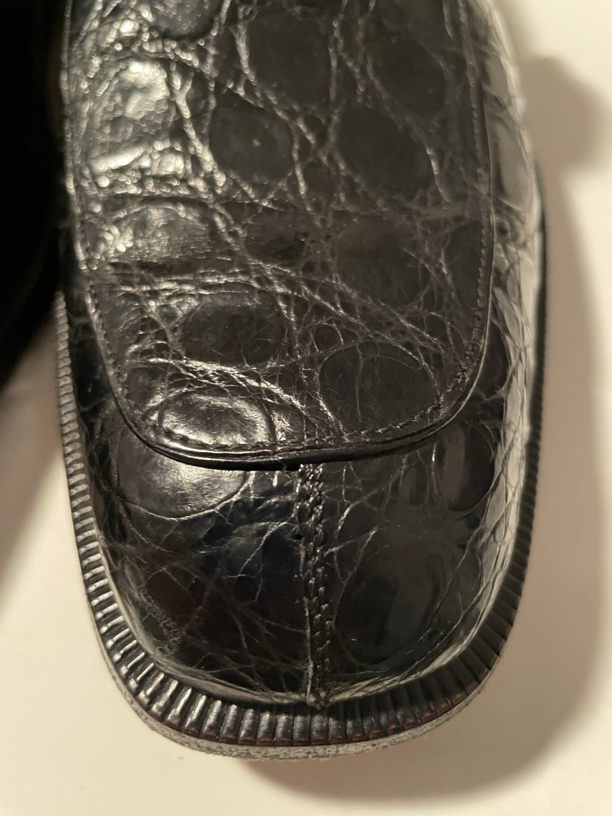 Salvatore Ferragamo Black Crocodile/Alligator Shoes Size 9B