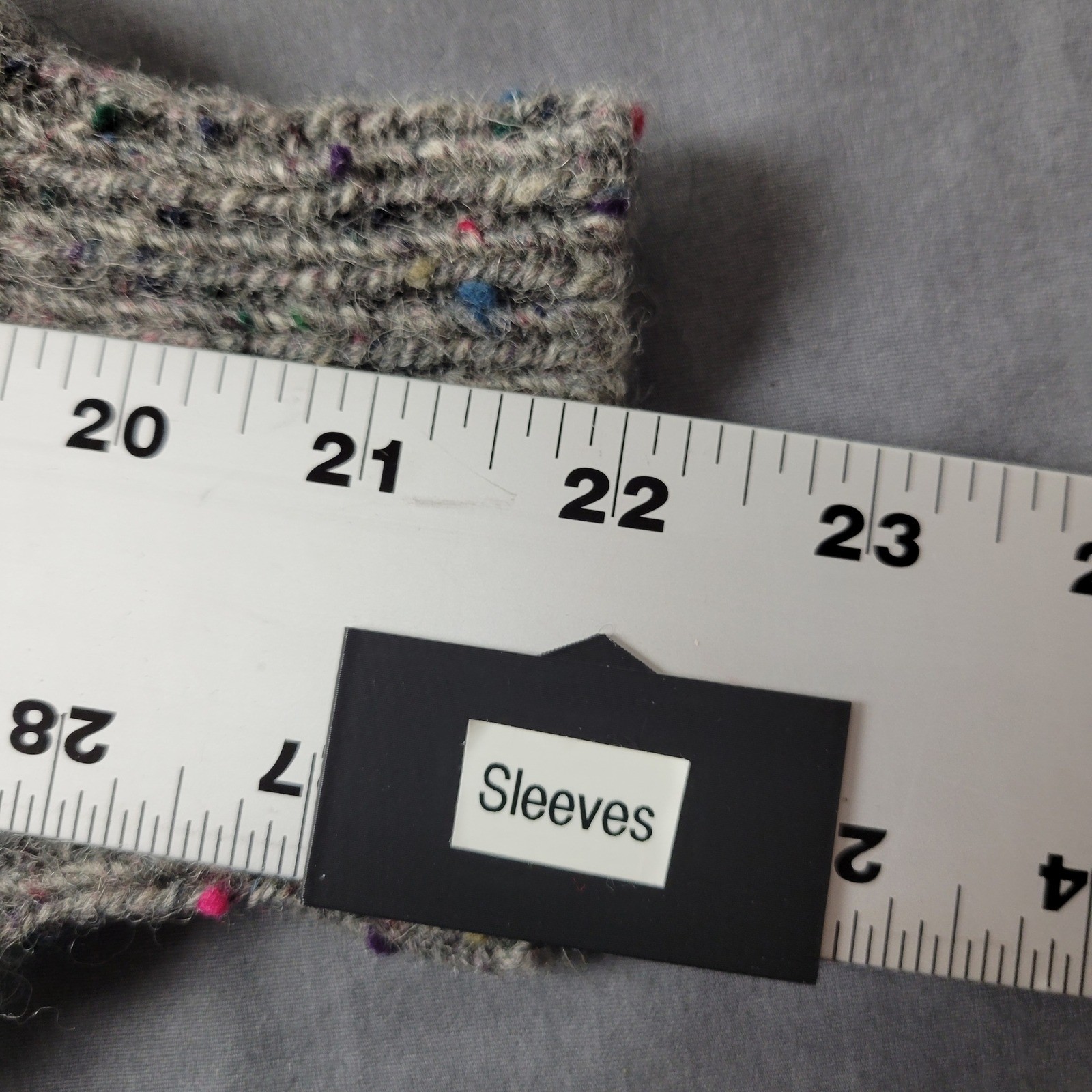 Vtg Gap Wool Sweater Mens Grey Donegal Fleck Ribbed Knit Crewneck Fisherman M