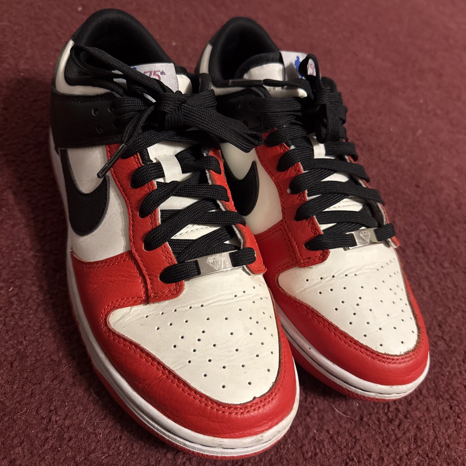 Nike Dunk Low EMB x NBA 75th Anniversary – Chicago Bulls 2021-Size 8.5