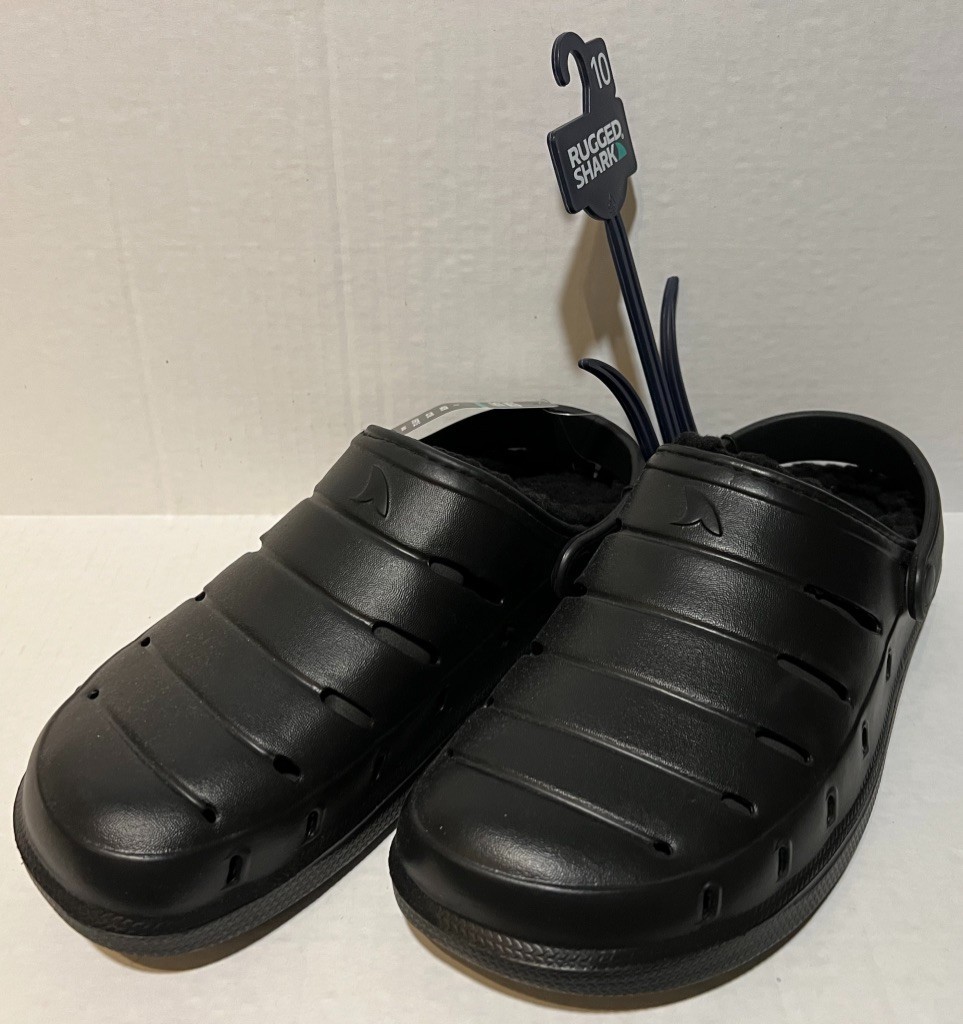 RUGGED SHARK – RGS Lined Clog – Men’s – Size: 10 – Color: Black – MNRS42SG701